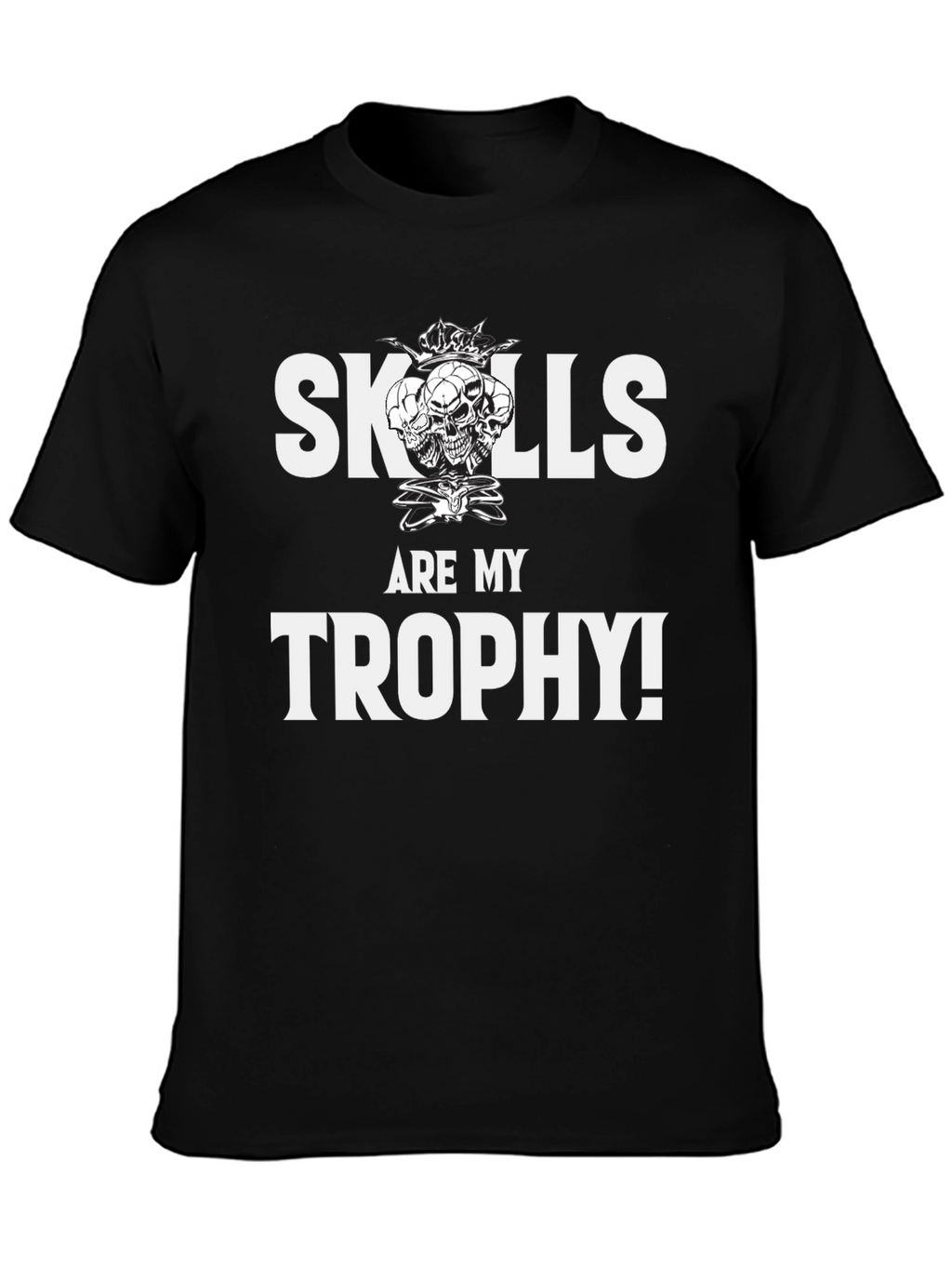 Skills Are My Trophy Graphic Tee - Black