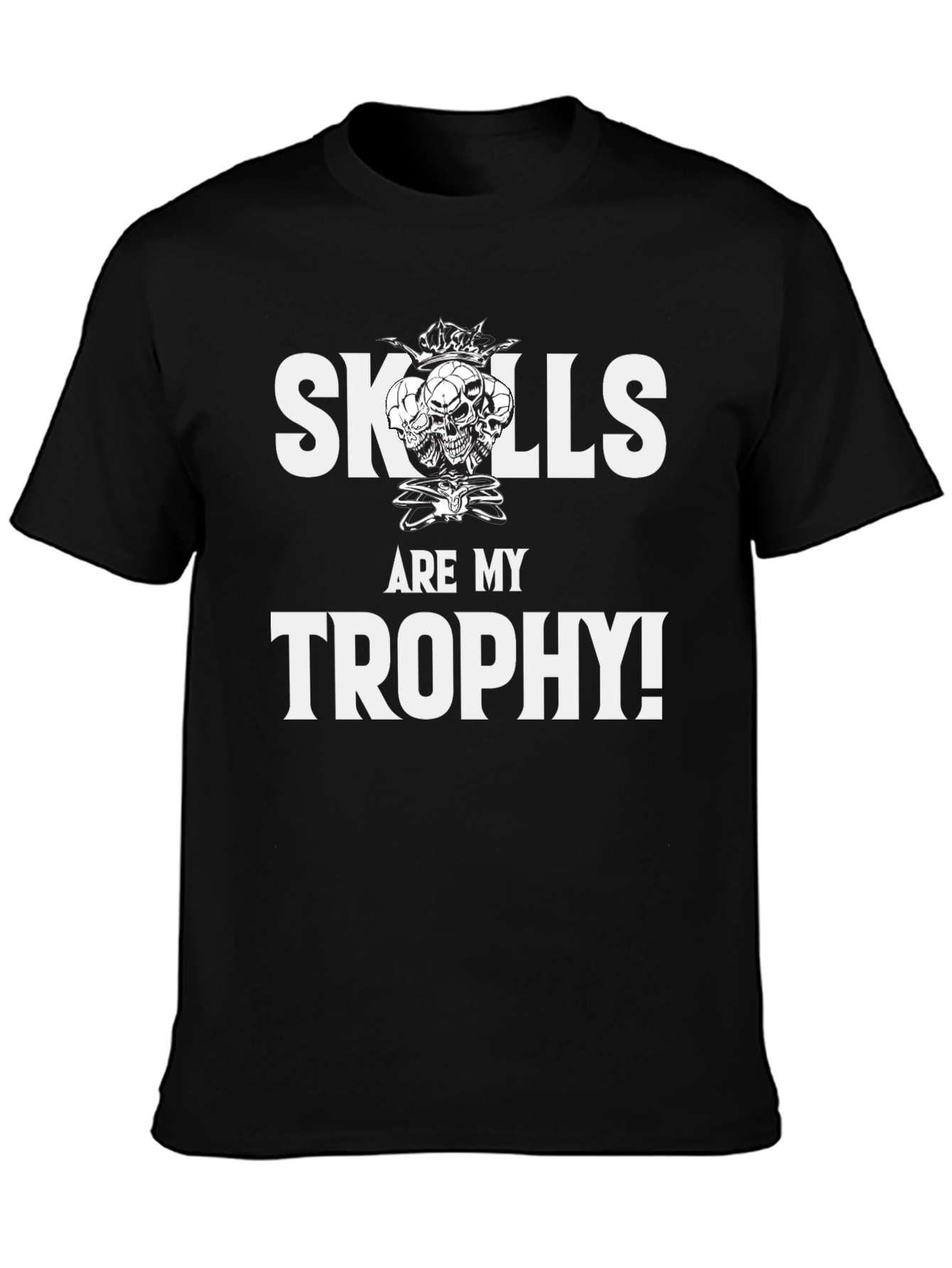 Skills Are My Trophy Graphic Tee - Black