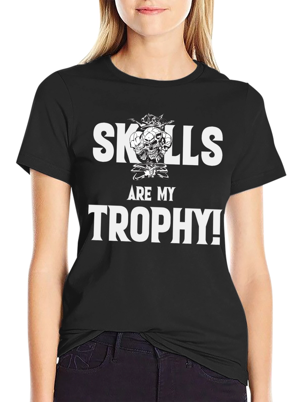 Skills Are My Trophy Graphic Tee - Black