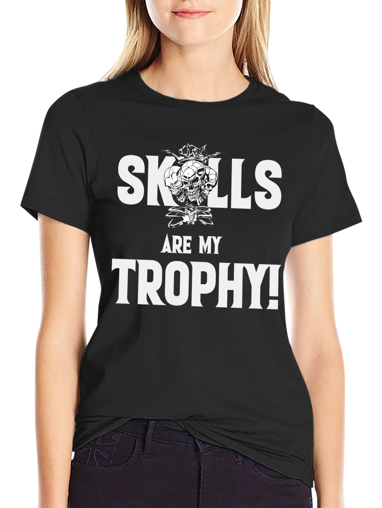 Skills Are My Trophy Graphic Tee - Black