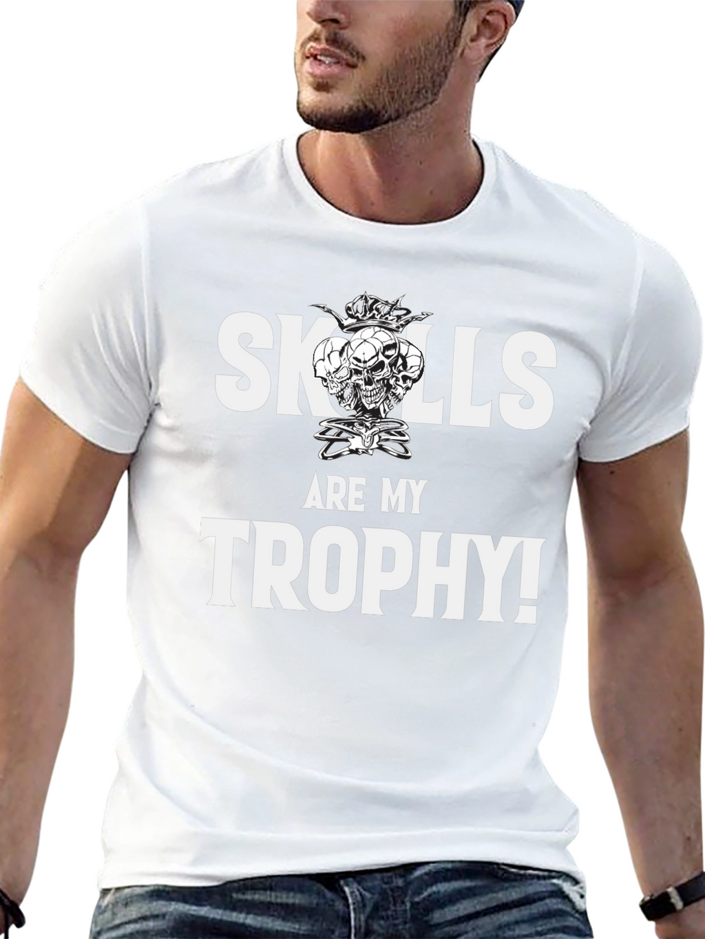 Skills Are My Trophy Graphic Tee - Black