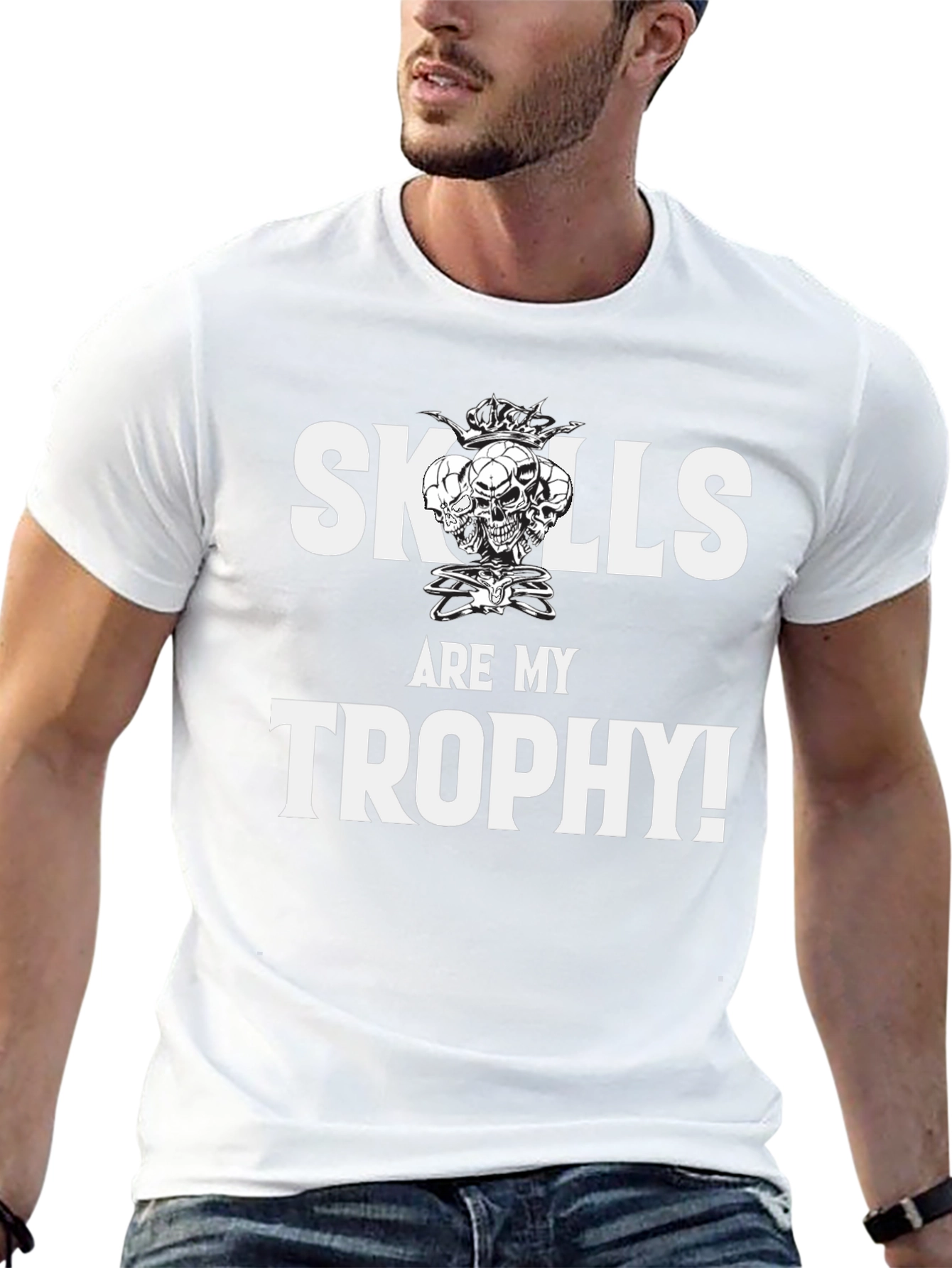 Skills Are My Trophy Graphic Tee - Black