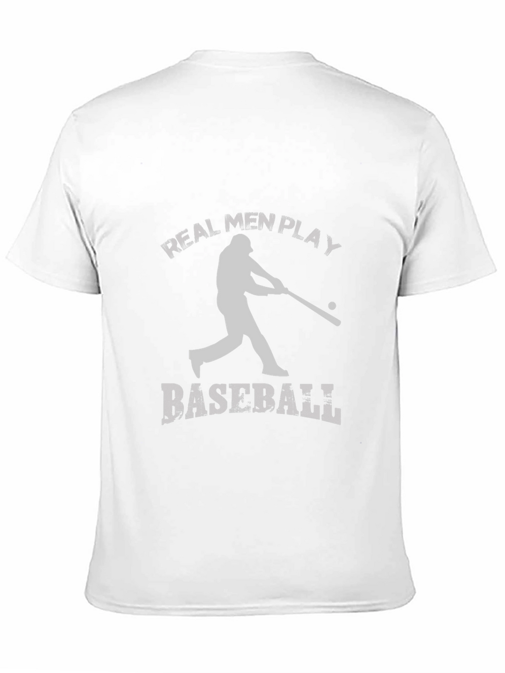 Real Men Play Baseball Black T-Shirt