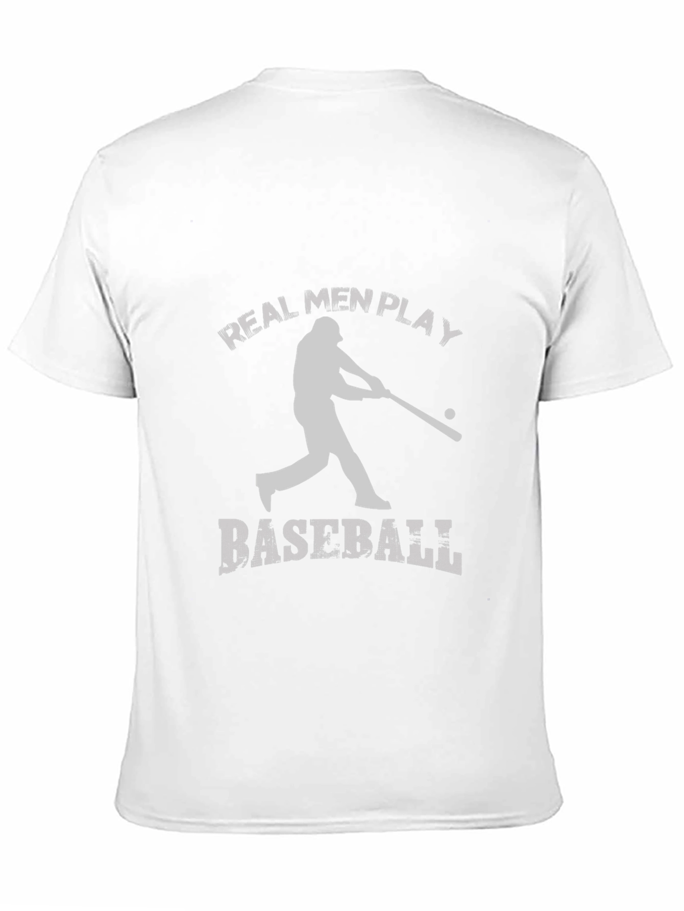 Real Men Play Baseball Black T-Shirt