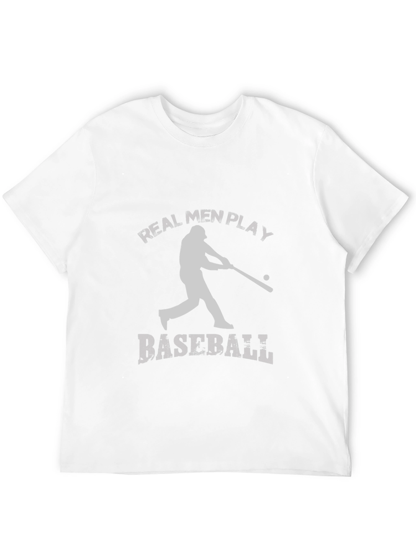 Real Men Play Baseball Black T-Shirt