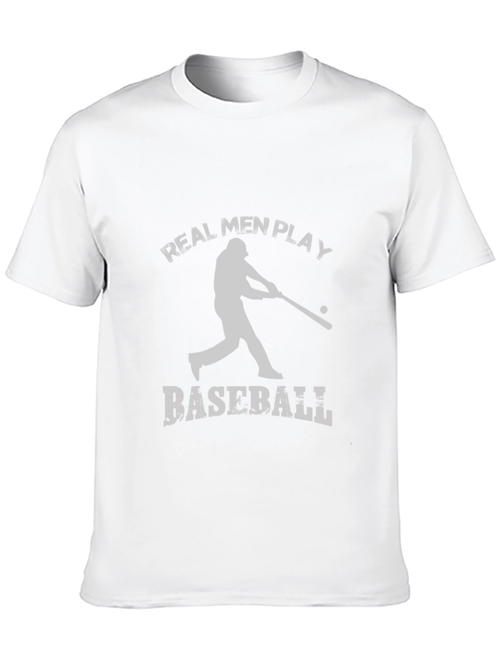 Real Men Play Baseball Black T-Shirt