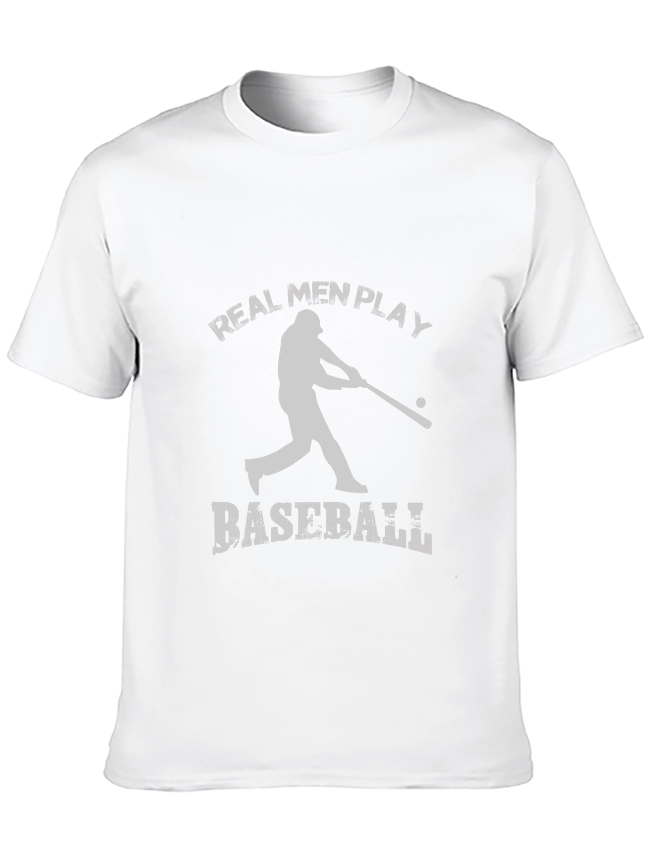 Real Men Play Baseball Black T-Shirt