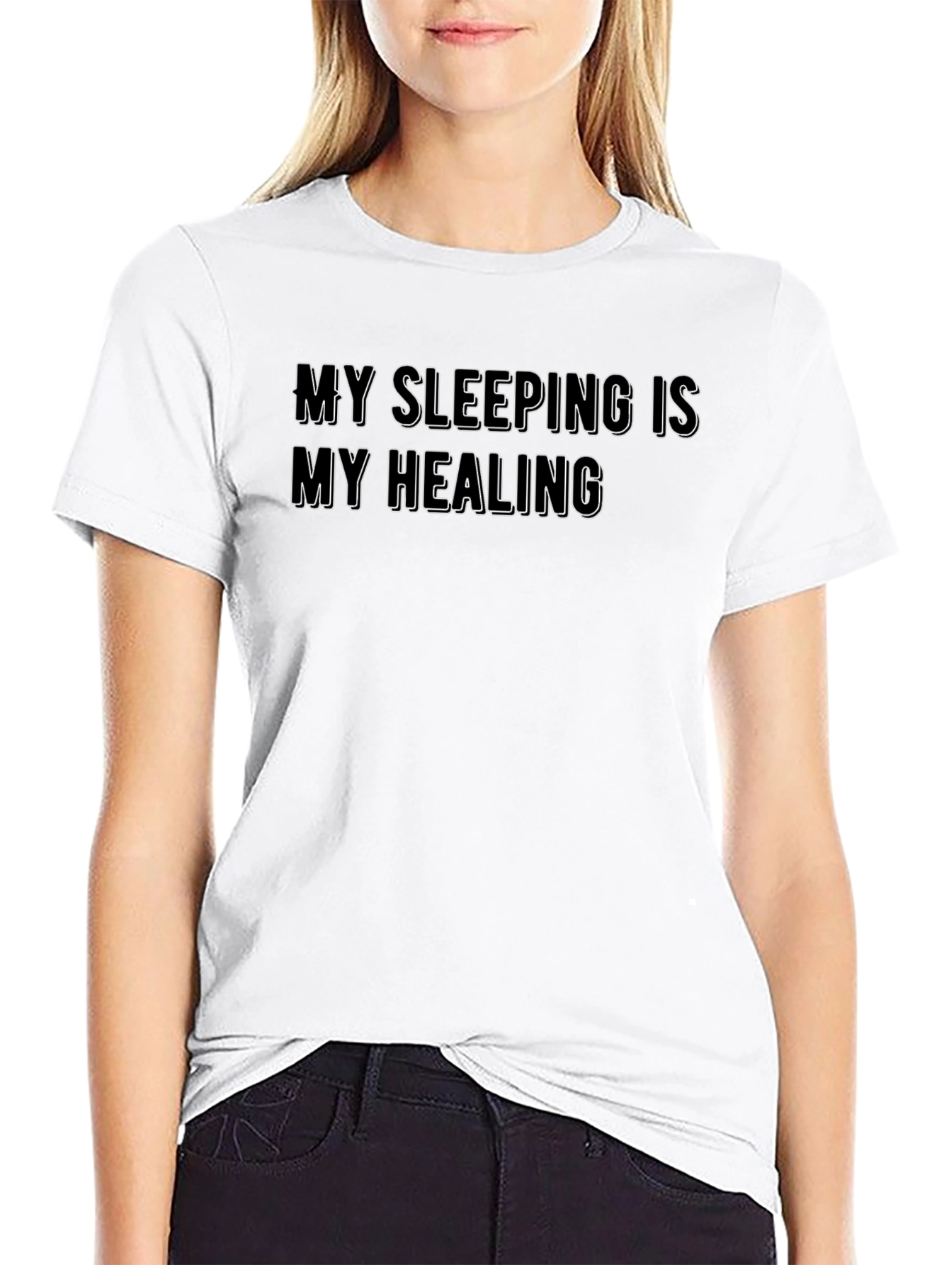 My Sleeping Is My Healing Black T-Shirt