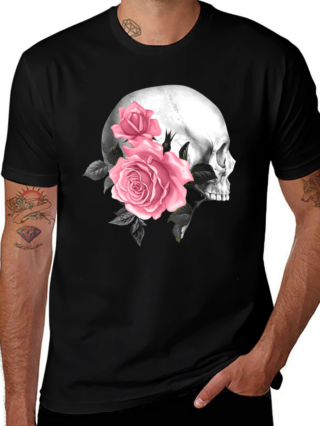 Skull and Roses Graphic Tee