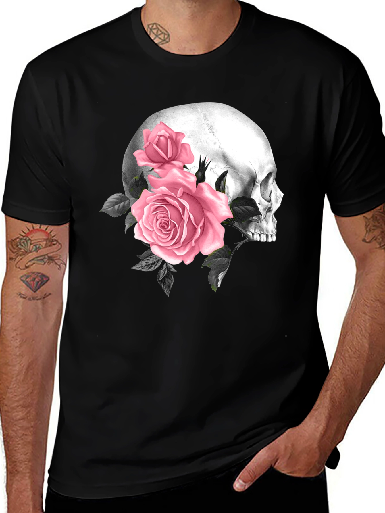 Skull and Roses Graphic Tee
