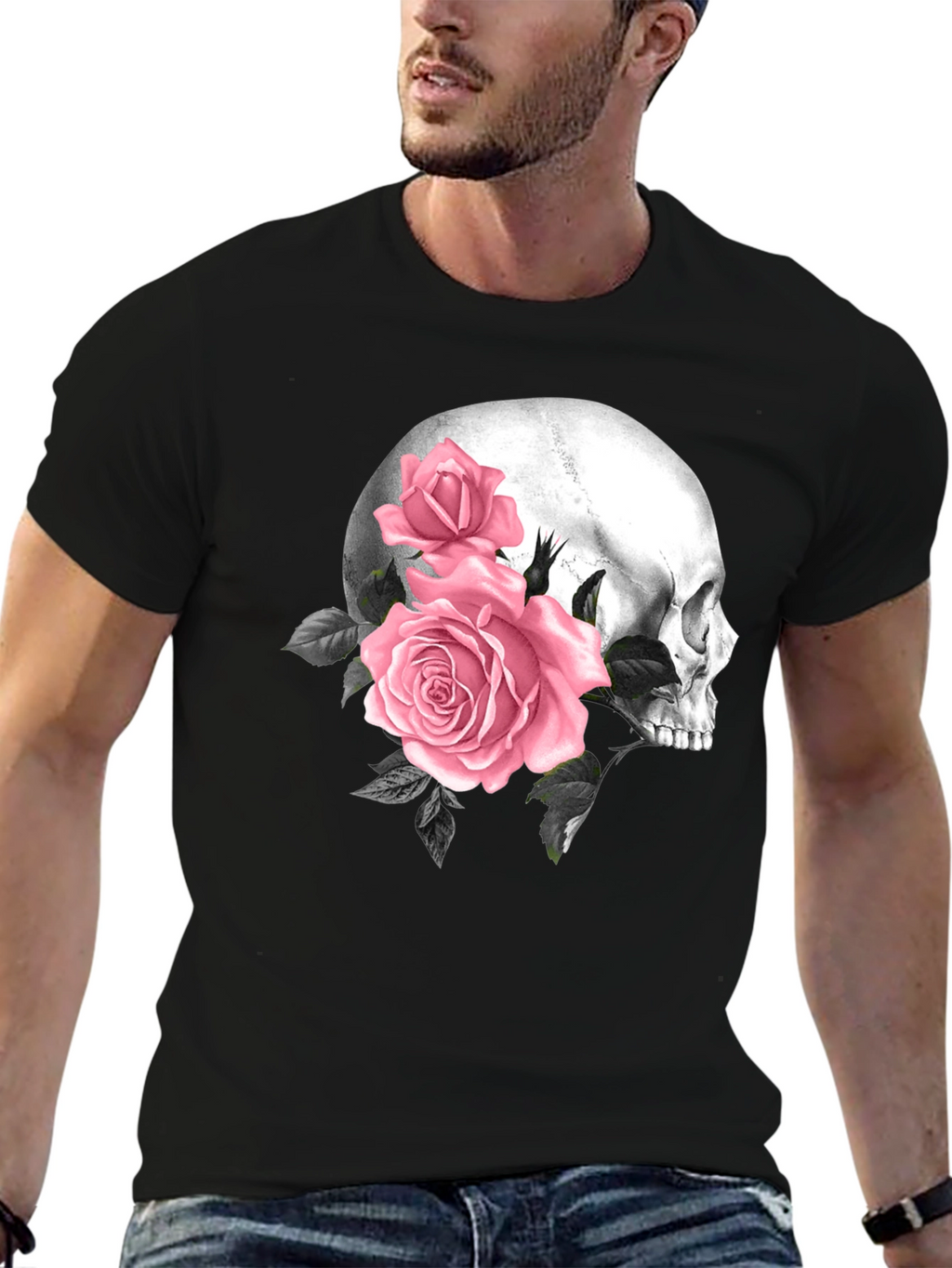 Skull and Roses Graphic Tee