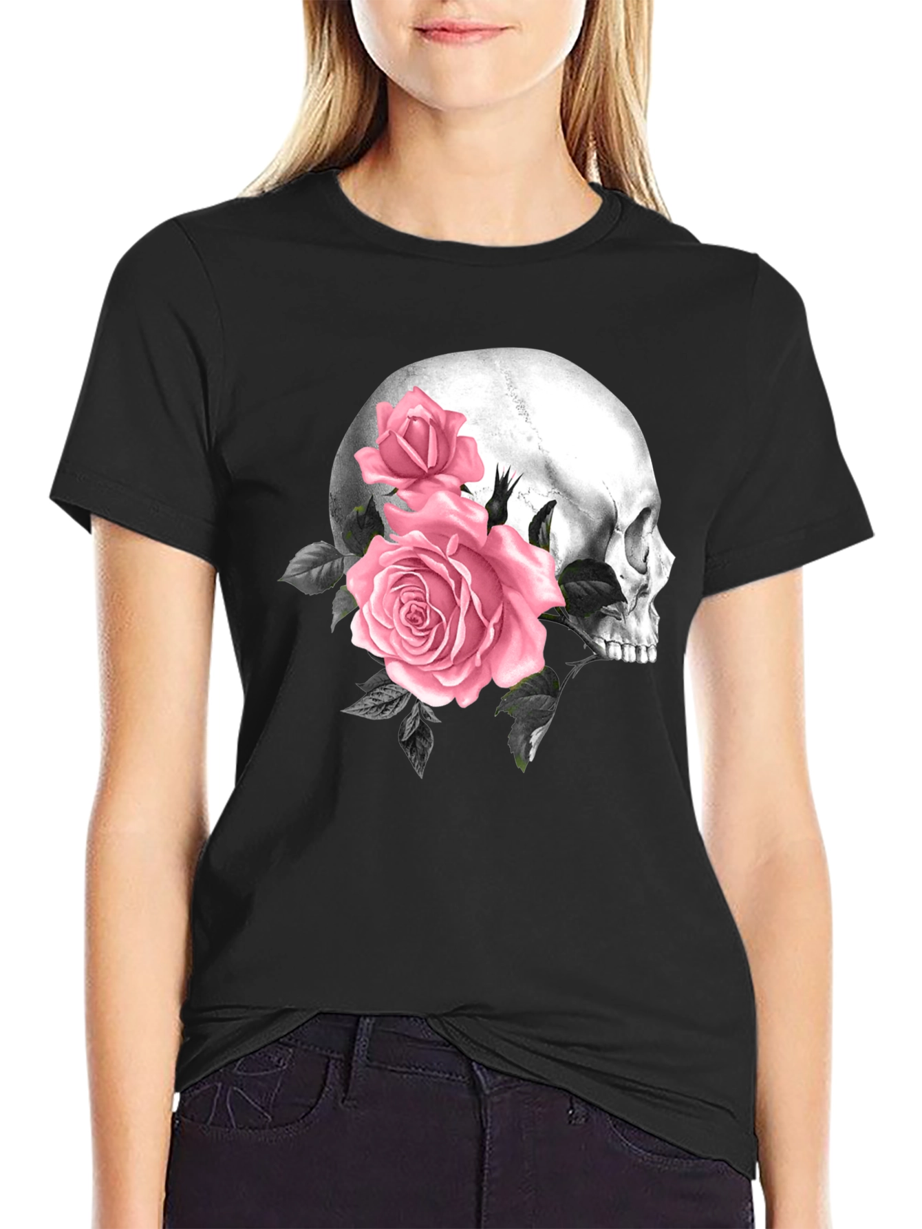 Skull and Roses Graphic Tee