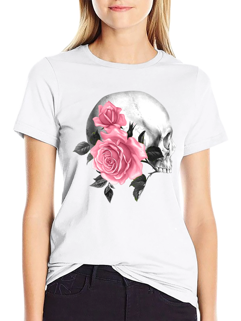 Skull and Roses Graphic Tee