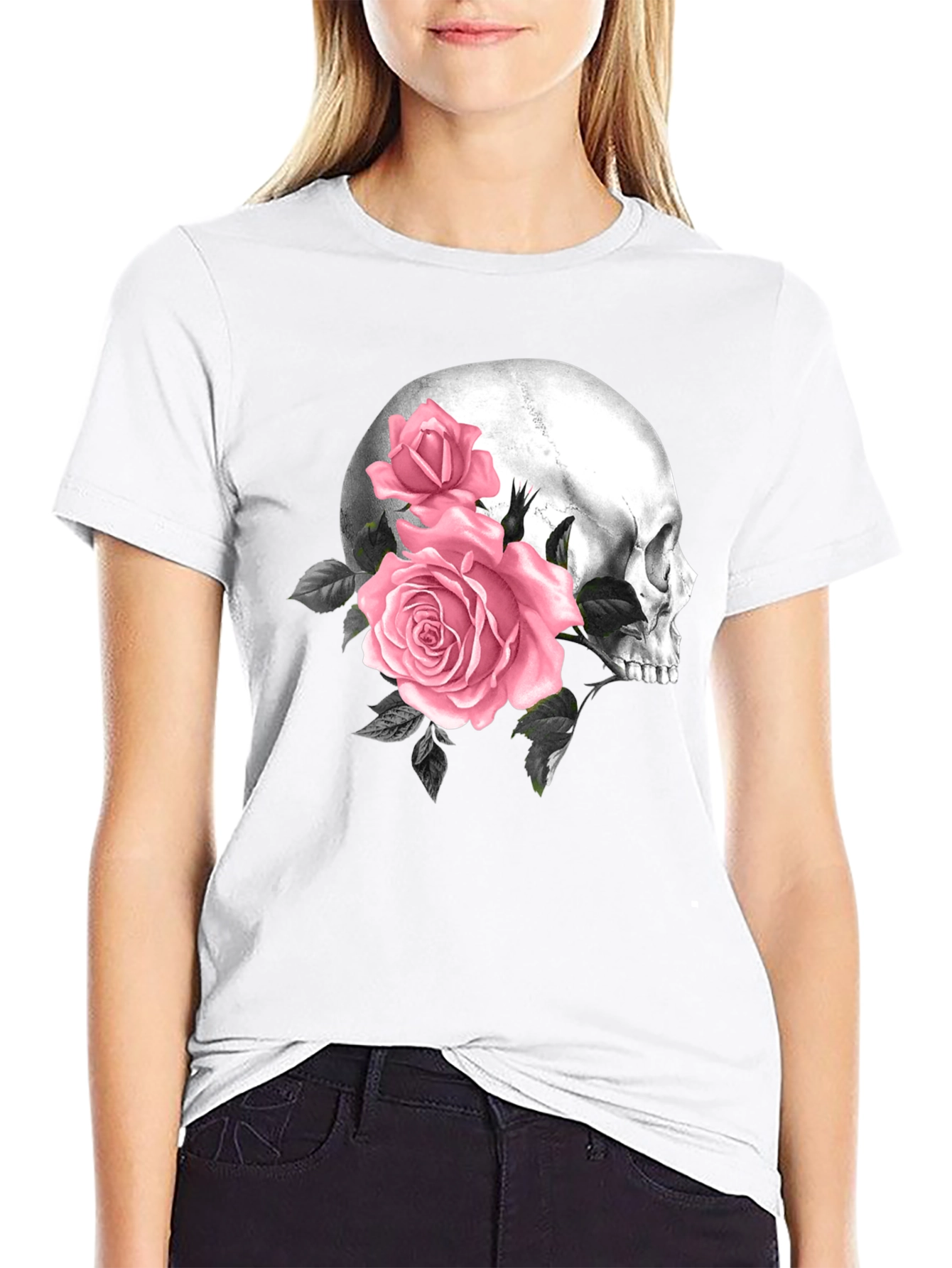 Skull and Roses Graphic Tee
