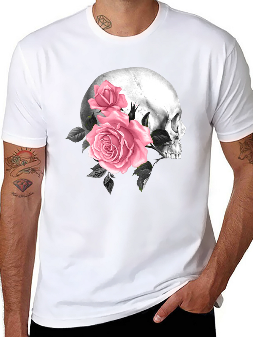Skull and Roses Graphic Tee