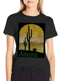 Arizona Desert Sunset Graphic Tee - Retro Style T-Shirt