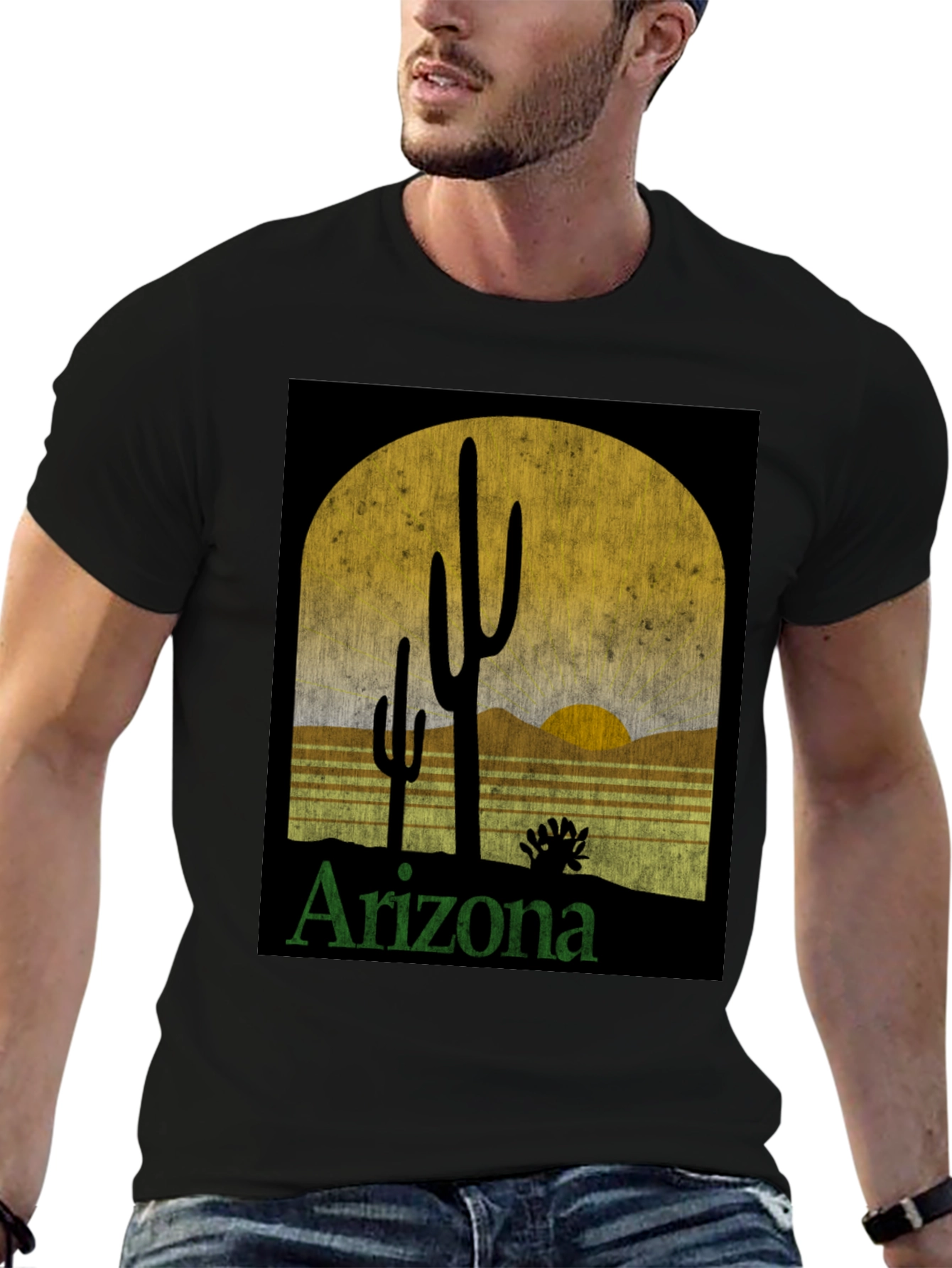 Arizona Desert Sunset Graphic Tee - Retro Style T-Shirt