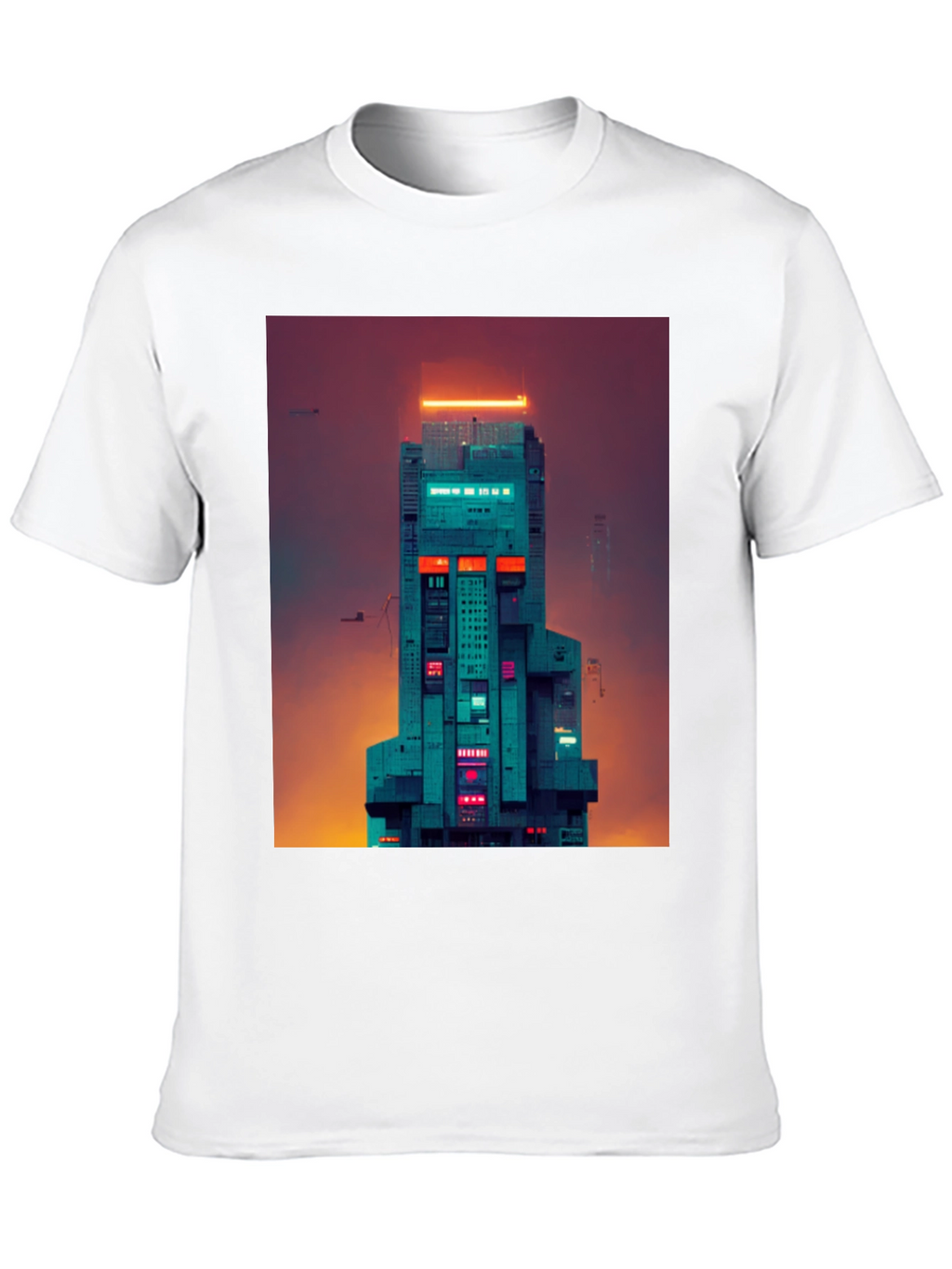 Cyberpunk Building Graphic Tee