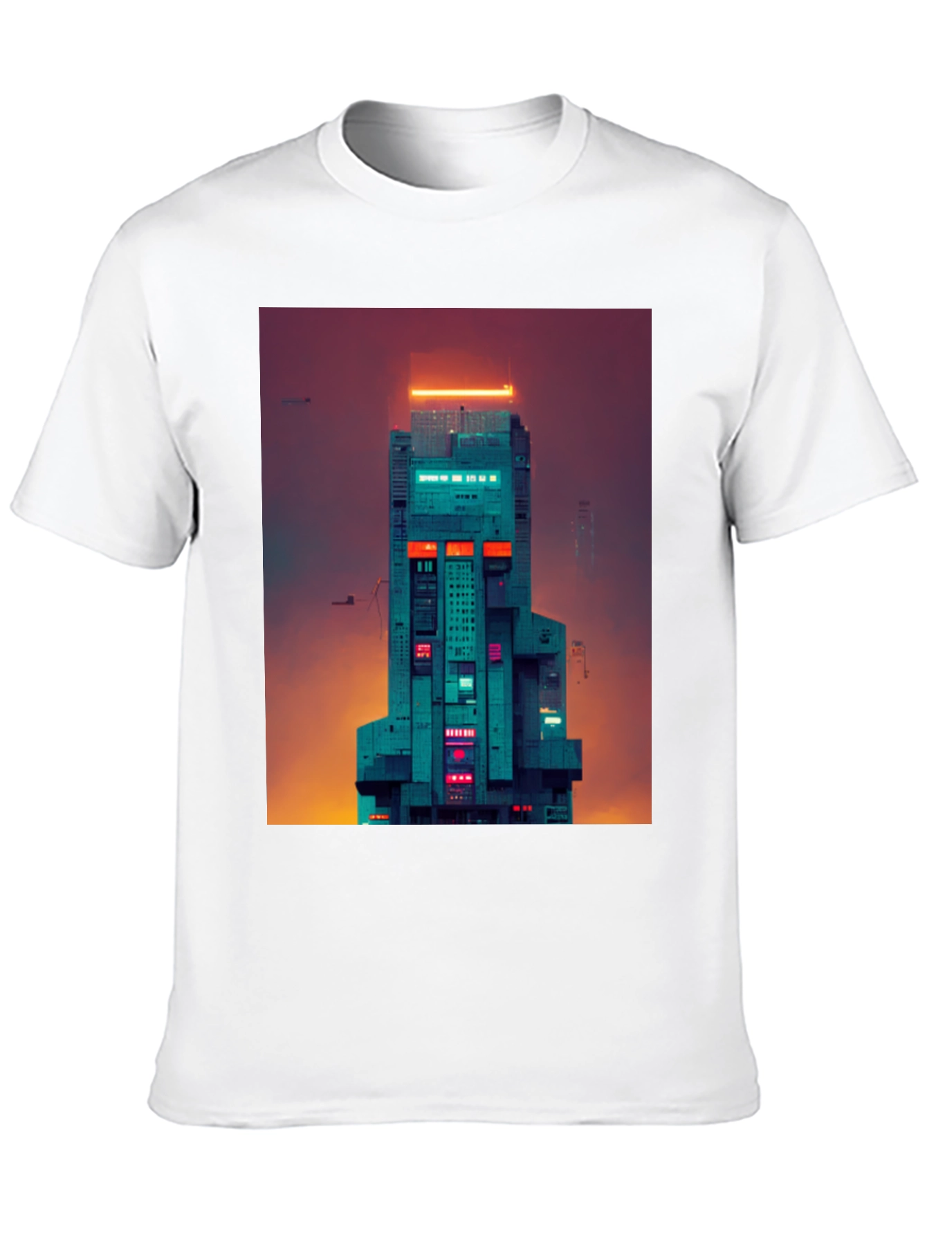 Cyberpunk Building Graphic Tee