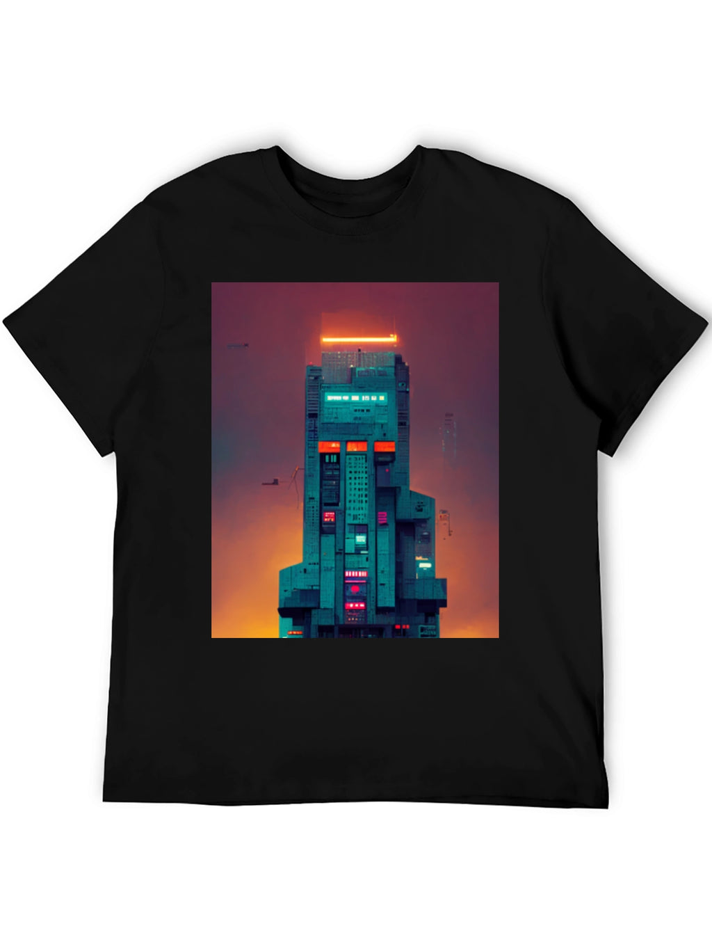Cyberpunk Building Graphic Tee
