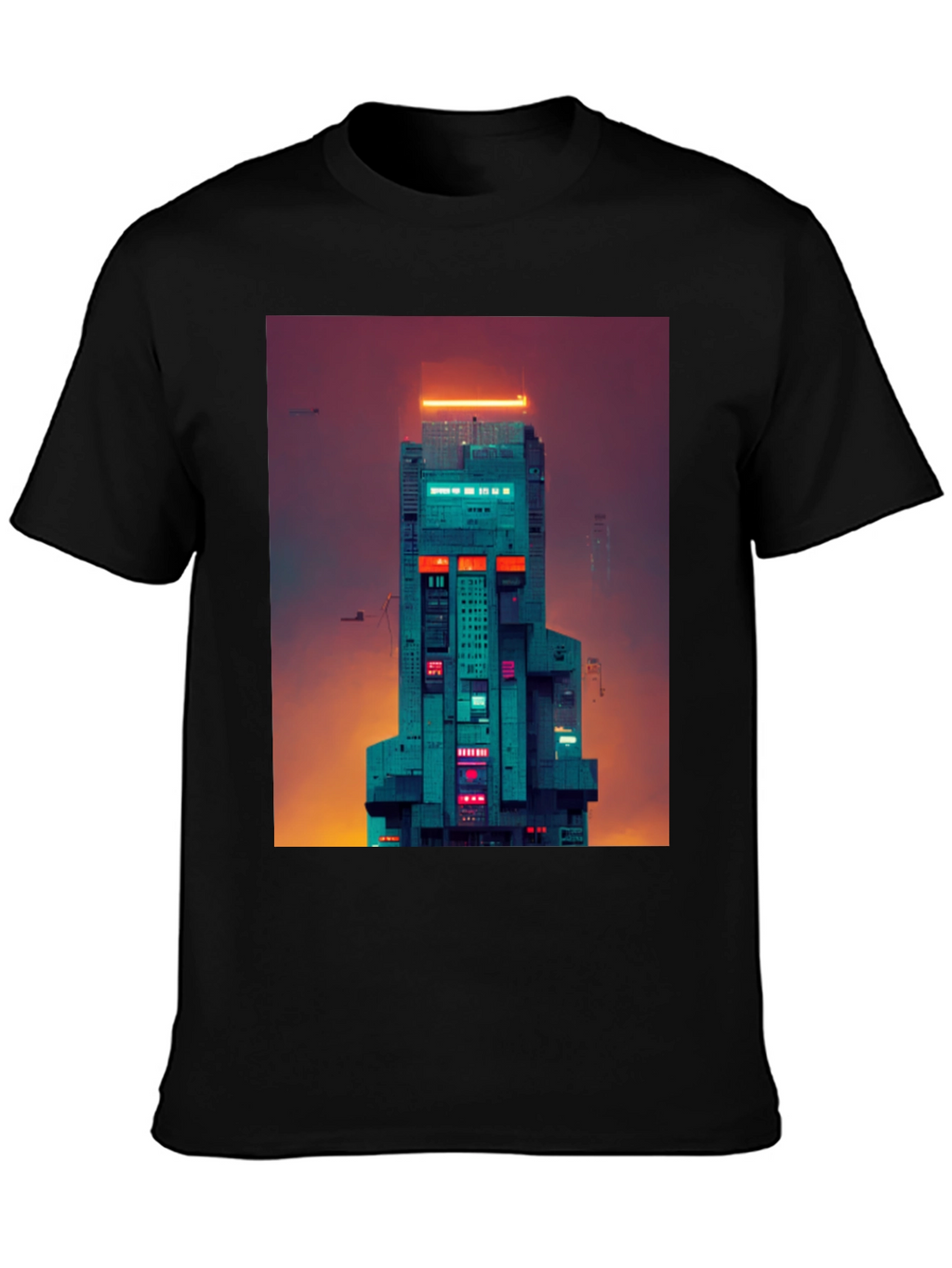 Cyberpunk Building Graphic Tee