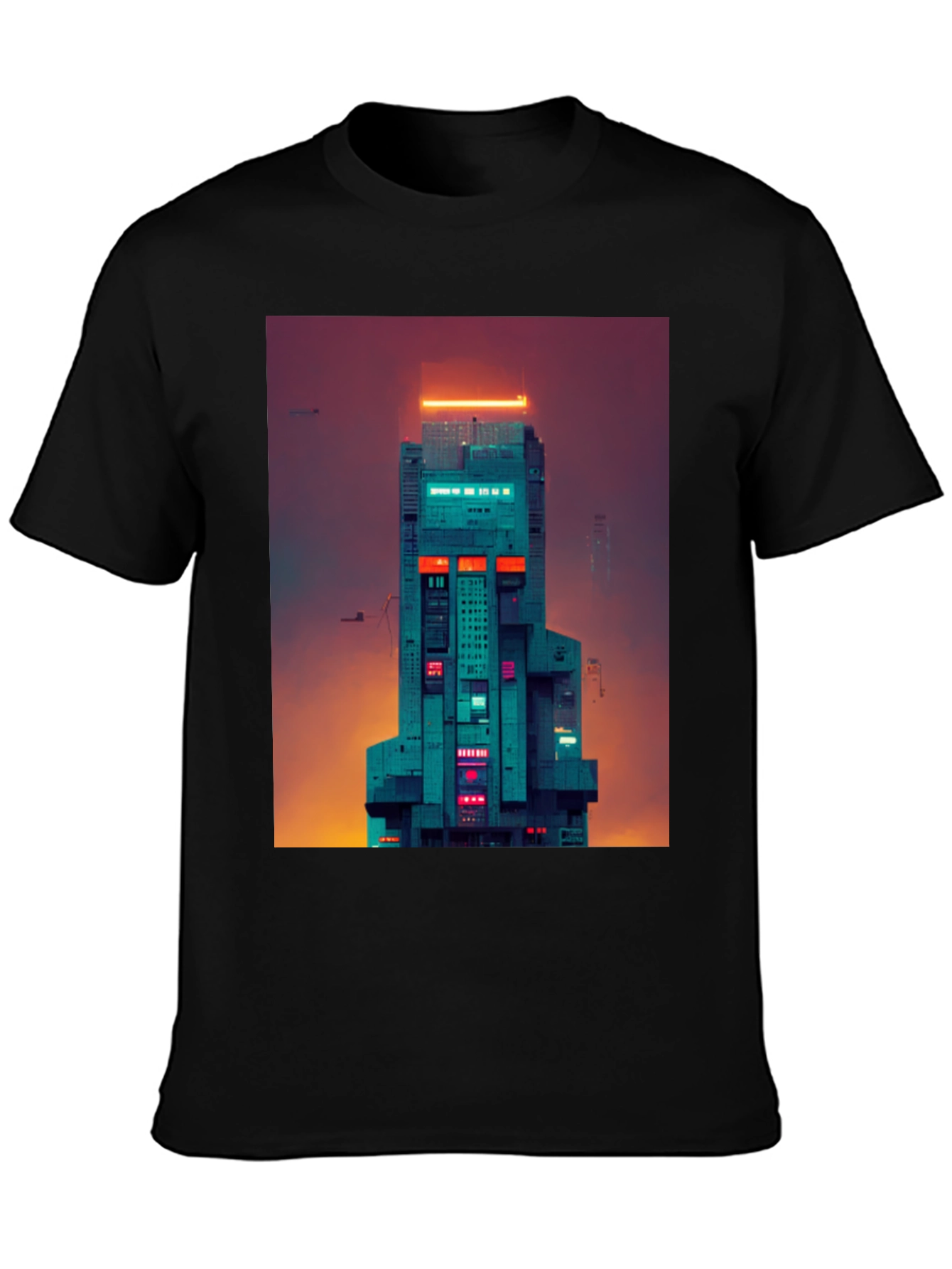 Cyberpunk Building Graphic Tee