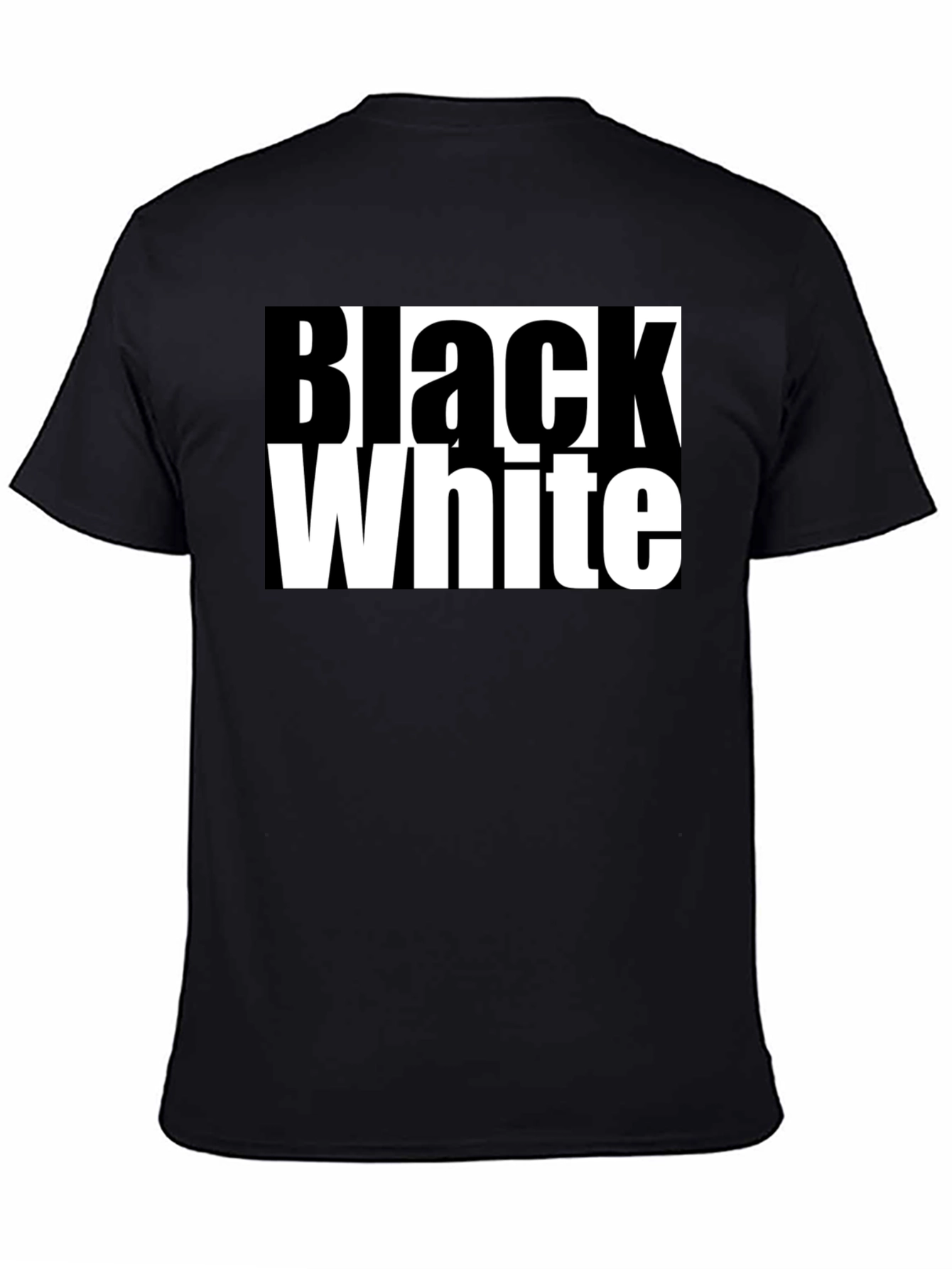 Black and White Graphic Tee - Bold Contrast Style