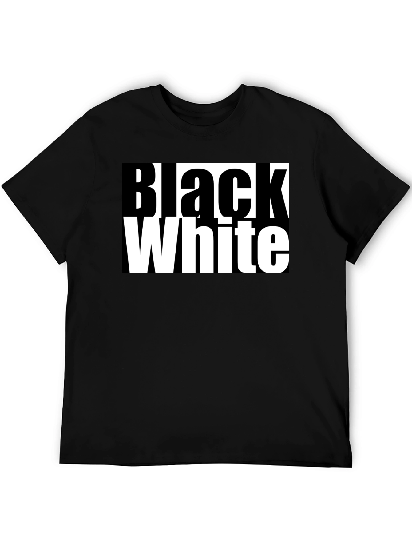 Black and White Graphic Tee - Bold Contrast Style