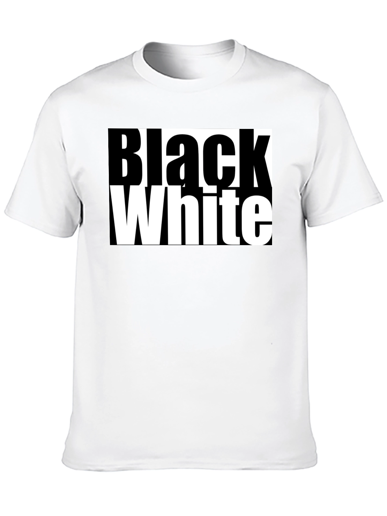 Black and White Graphic Tee - Bold Contrast Style