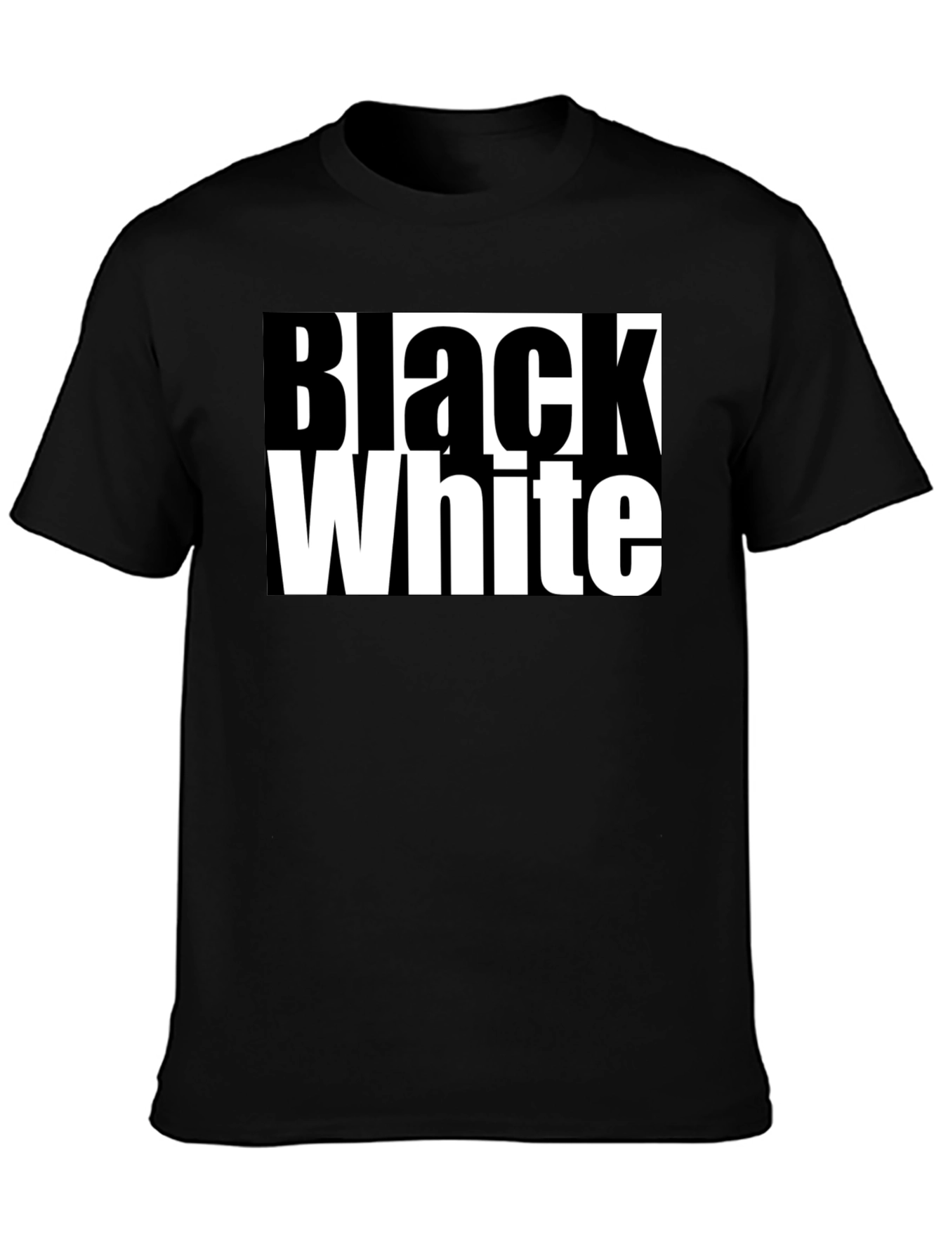 Black and White Graphic Tee - Bold Contrast Style