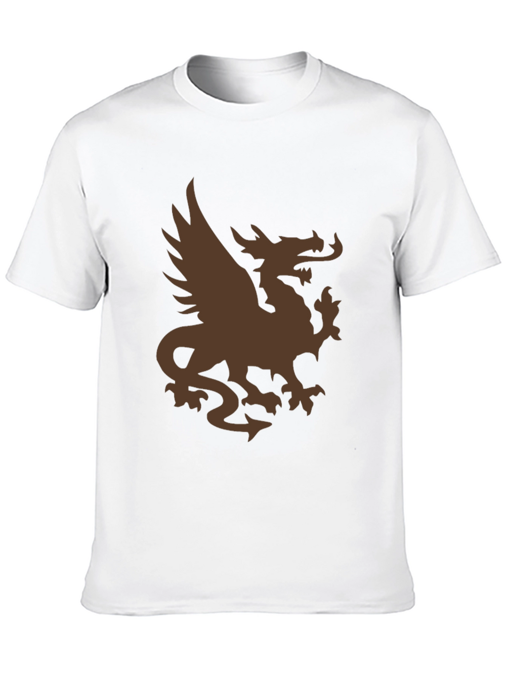 Mens Black T-Shirt with Brown Dragon Graphic