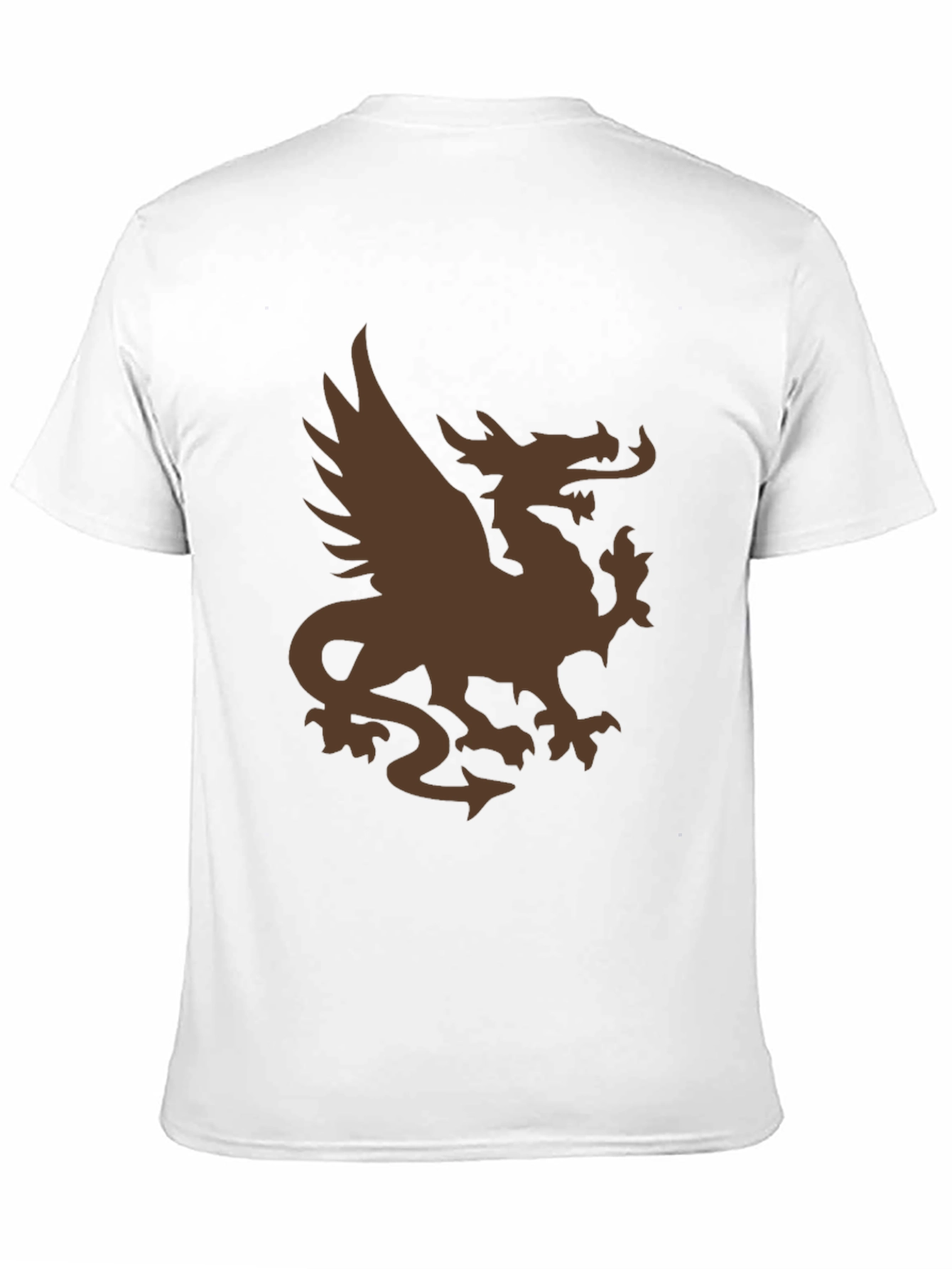 Mens Black T-Shirt with Brown Dragon Graphic