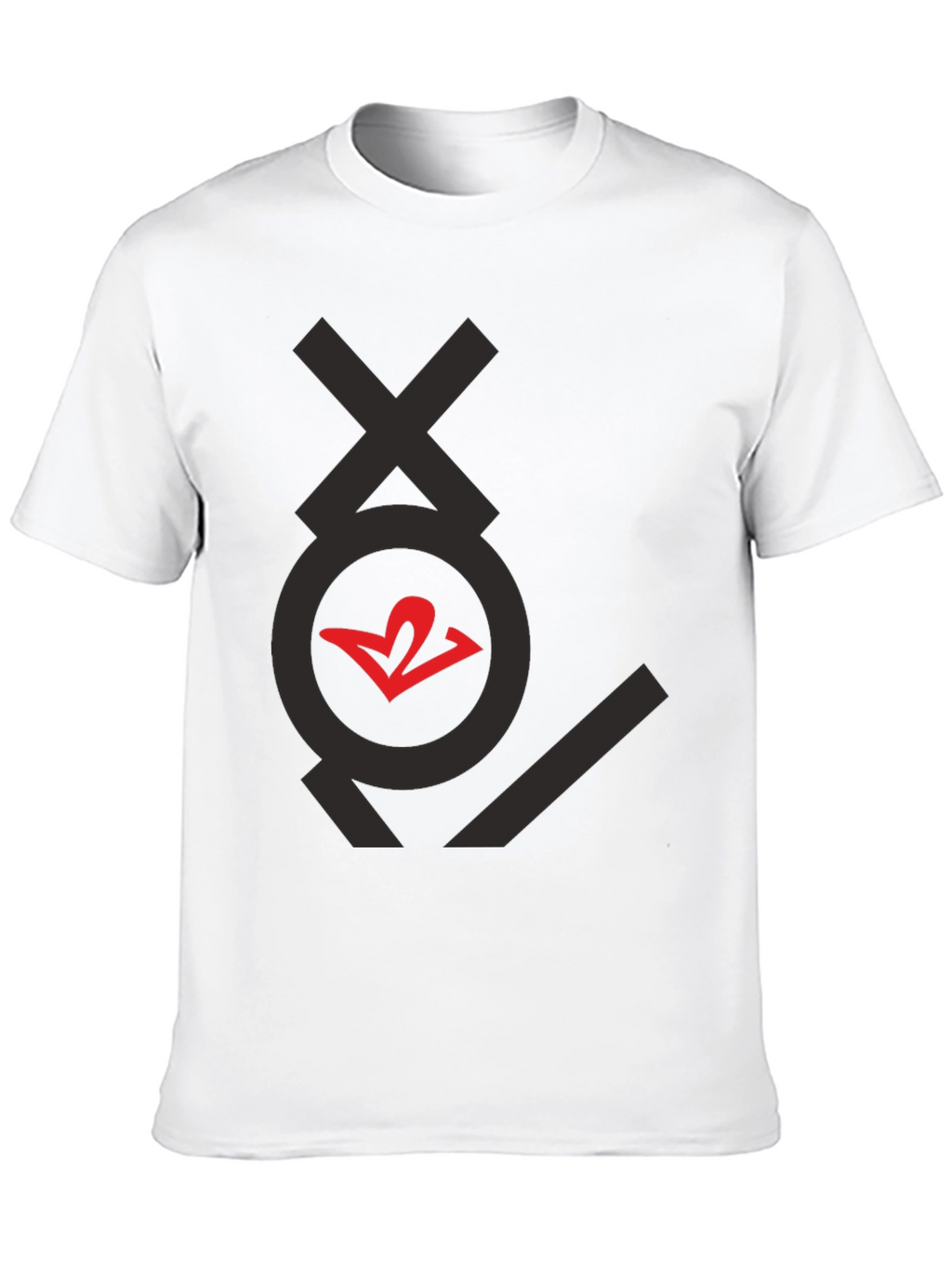 Graphic T-Shirt - Black with Red Heart