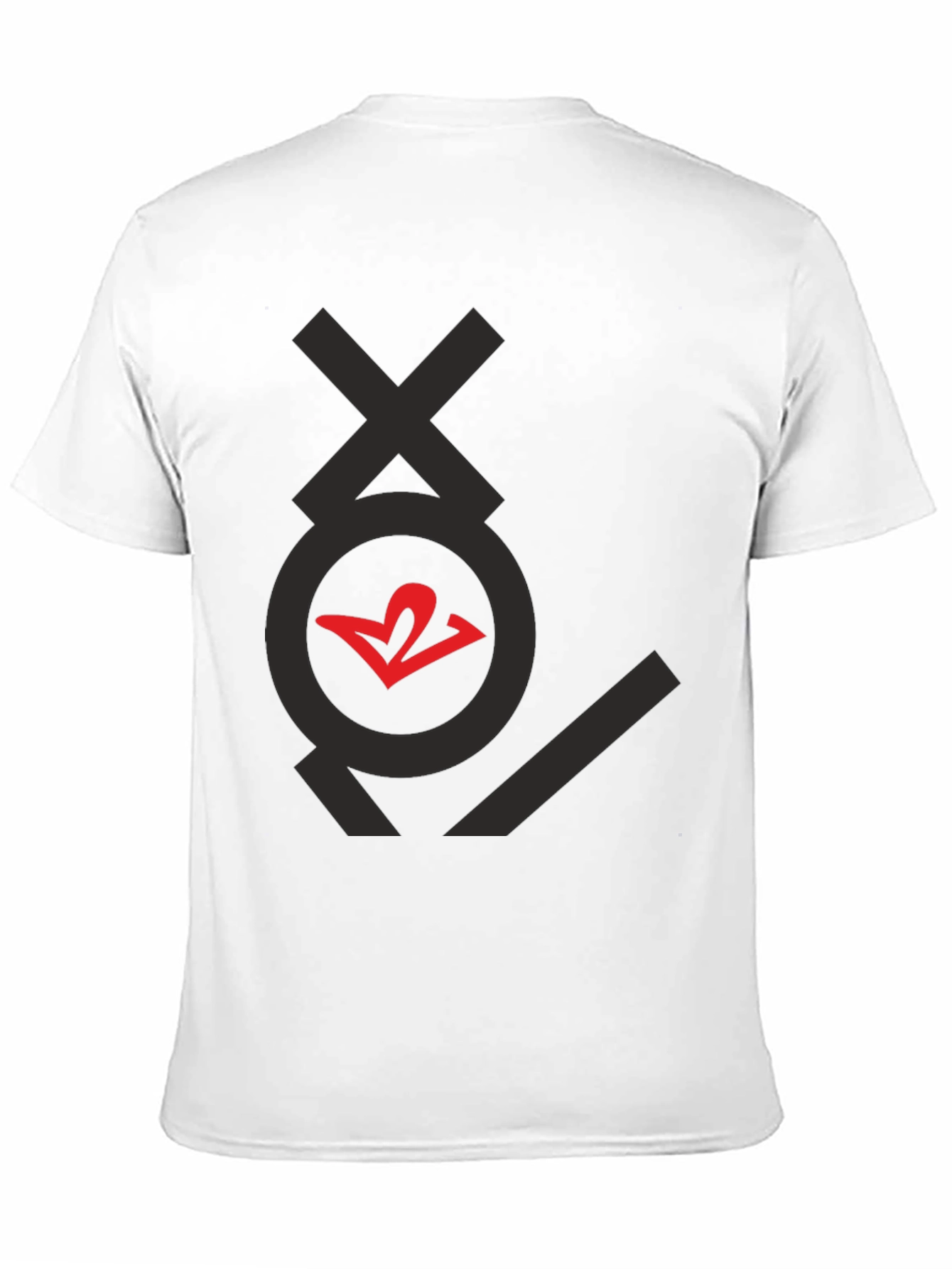 Graphic T-Shirt - Black with Red Heart
