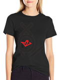 Graphic T-Shirt - Black with Red Heart