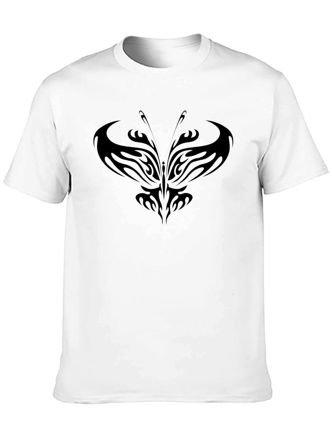 Tribal Butterfly Black T-Shirt