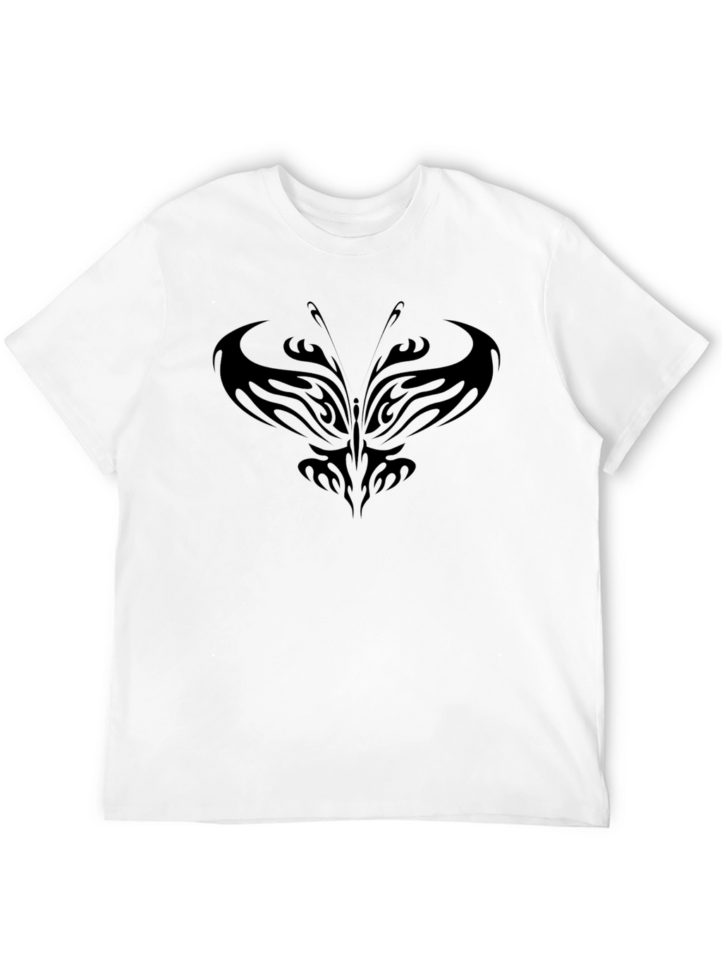 Tribal Butterfly Black T-Shirt