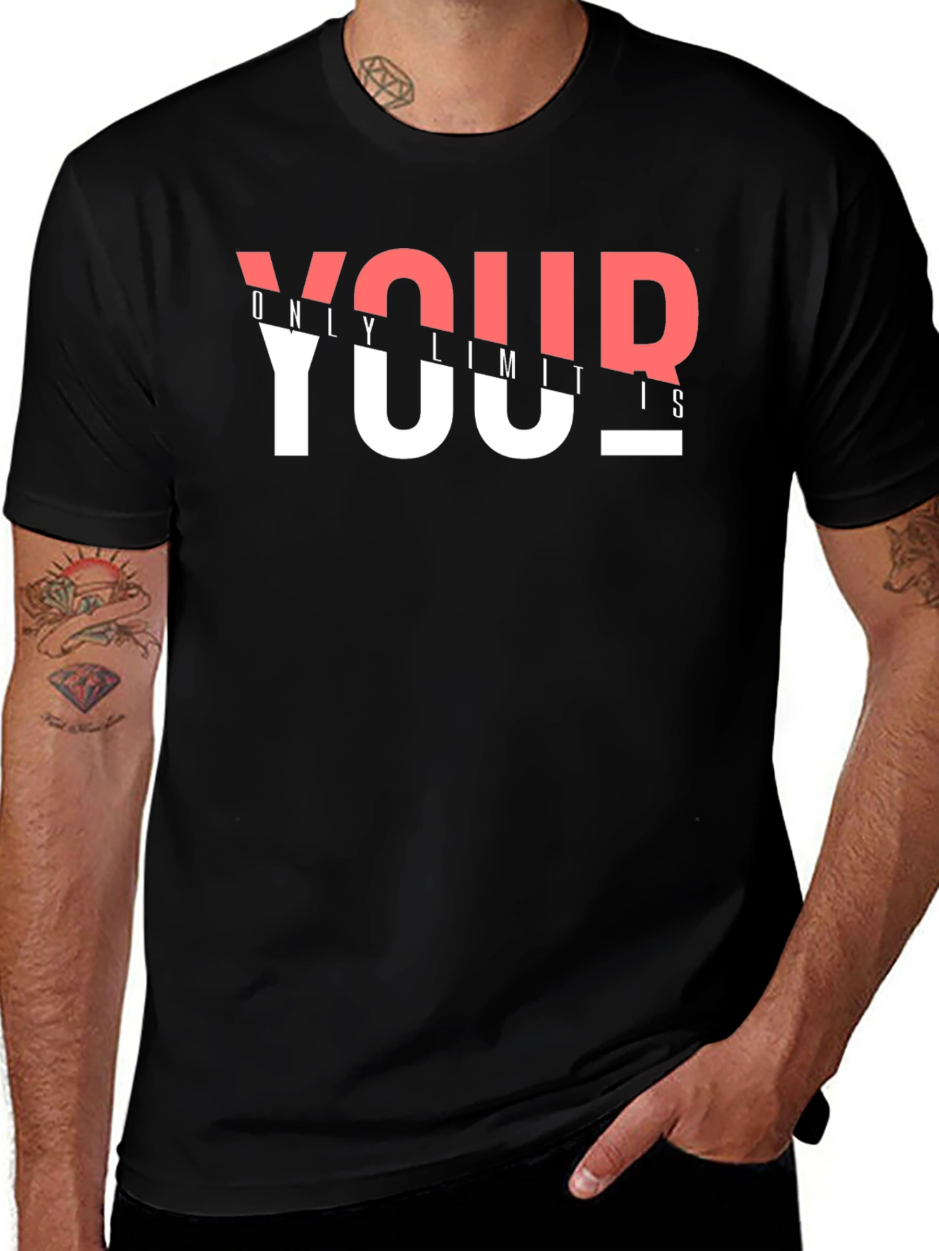 Your Only Limits Graphic Print Black T-Shirt