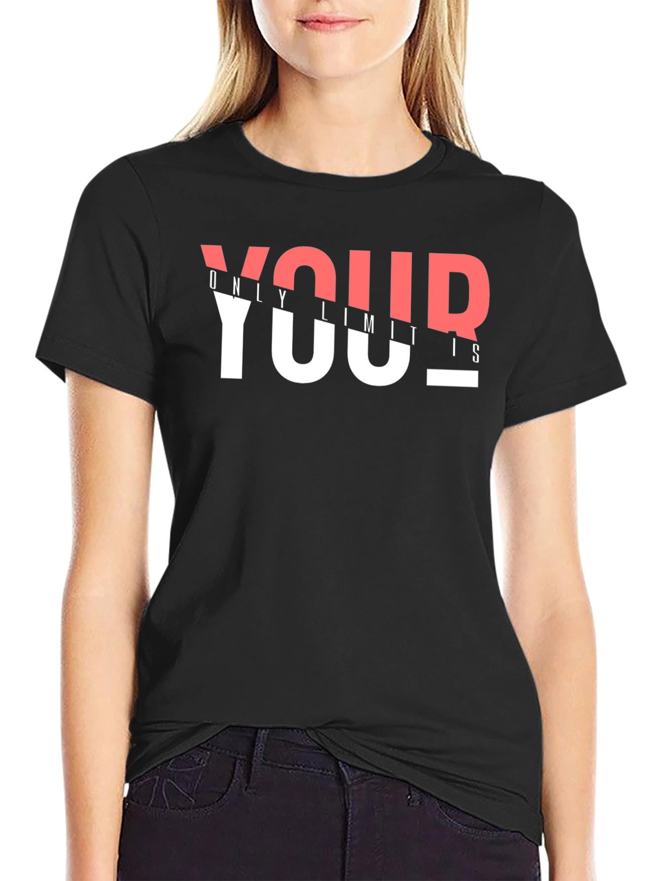 Your Only Limits Graphic Print Black T-Shirt