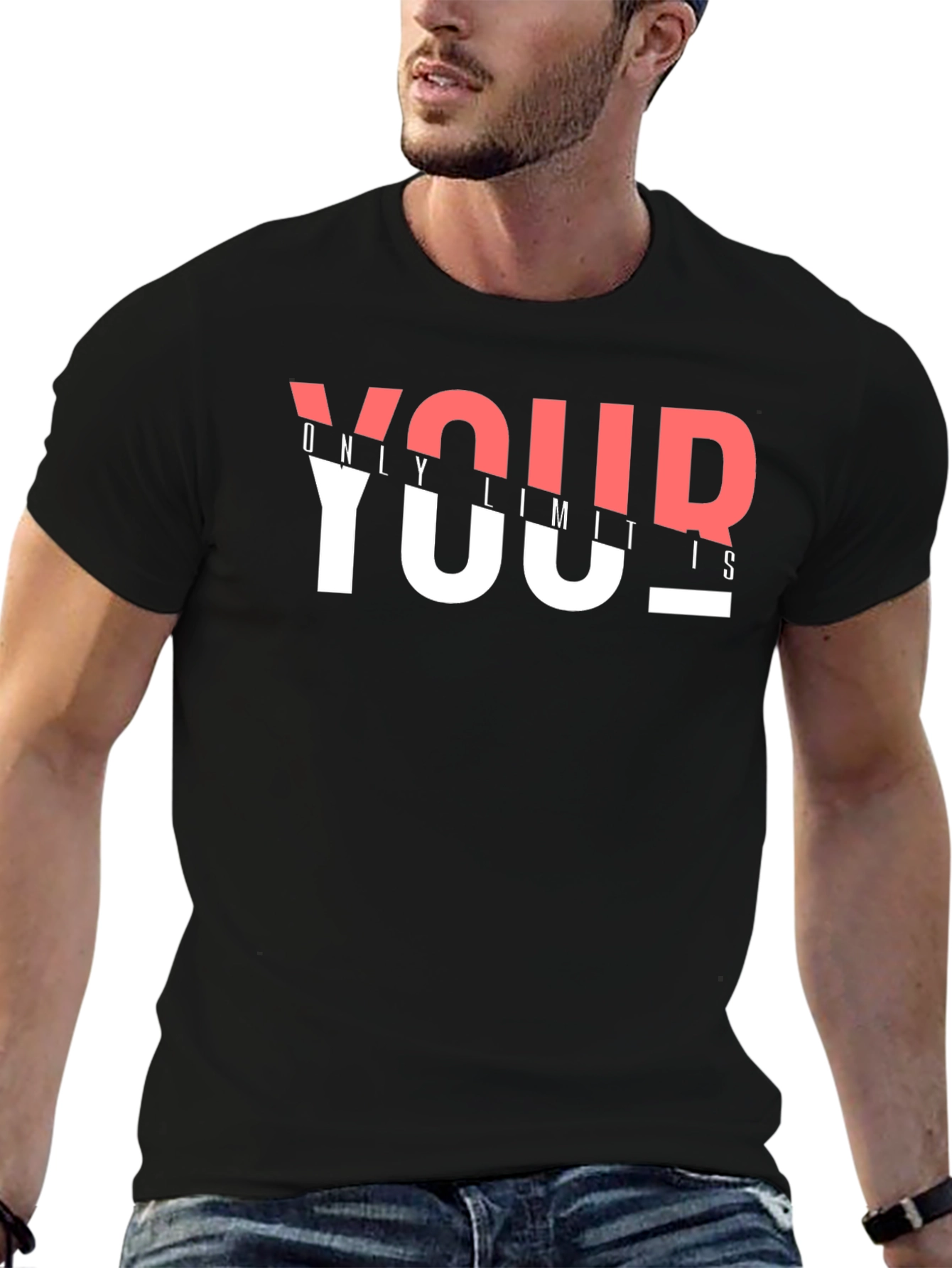 Your Only Limits Graphic Print Black T-Shirt