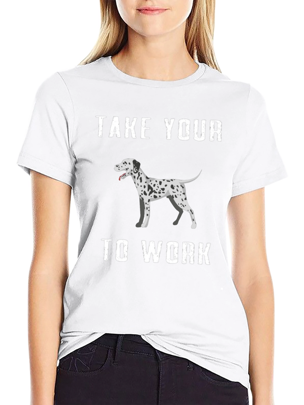 Dalmatian Dog T-Shirt Take Your Dog To Work