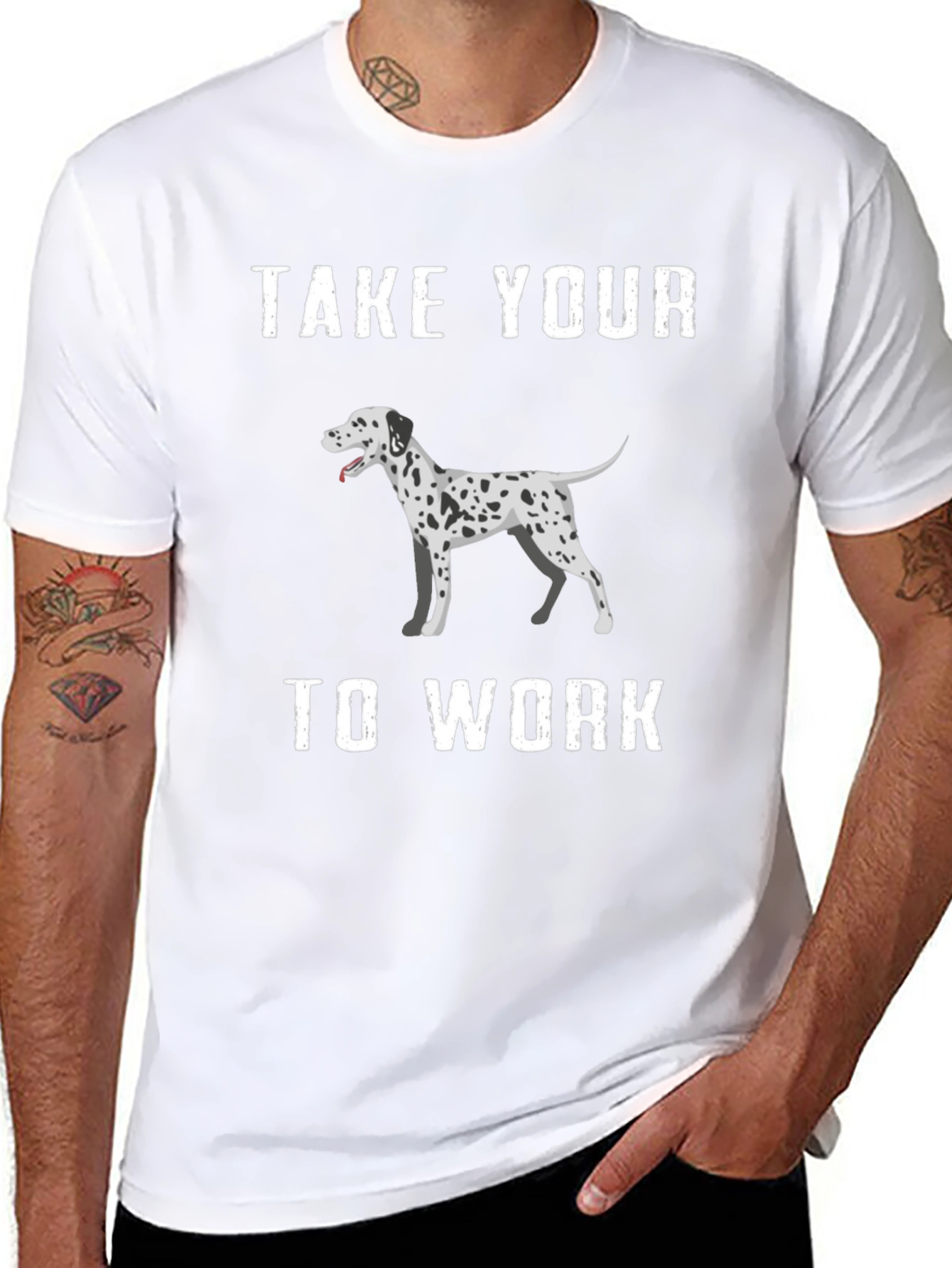 Dalmatian Dog T-Shirt Take Your Dog To Work