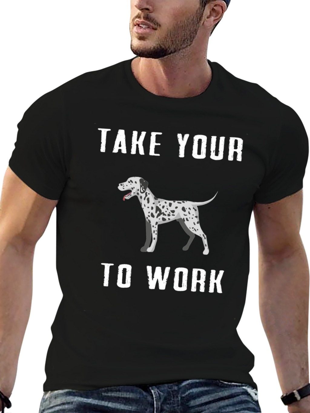 Dalmatian Dog T-Shirt Take Your Dog To Work