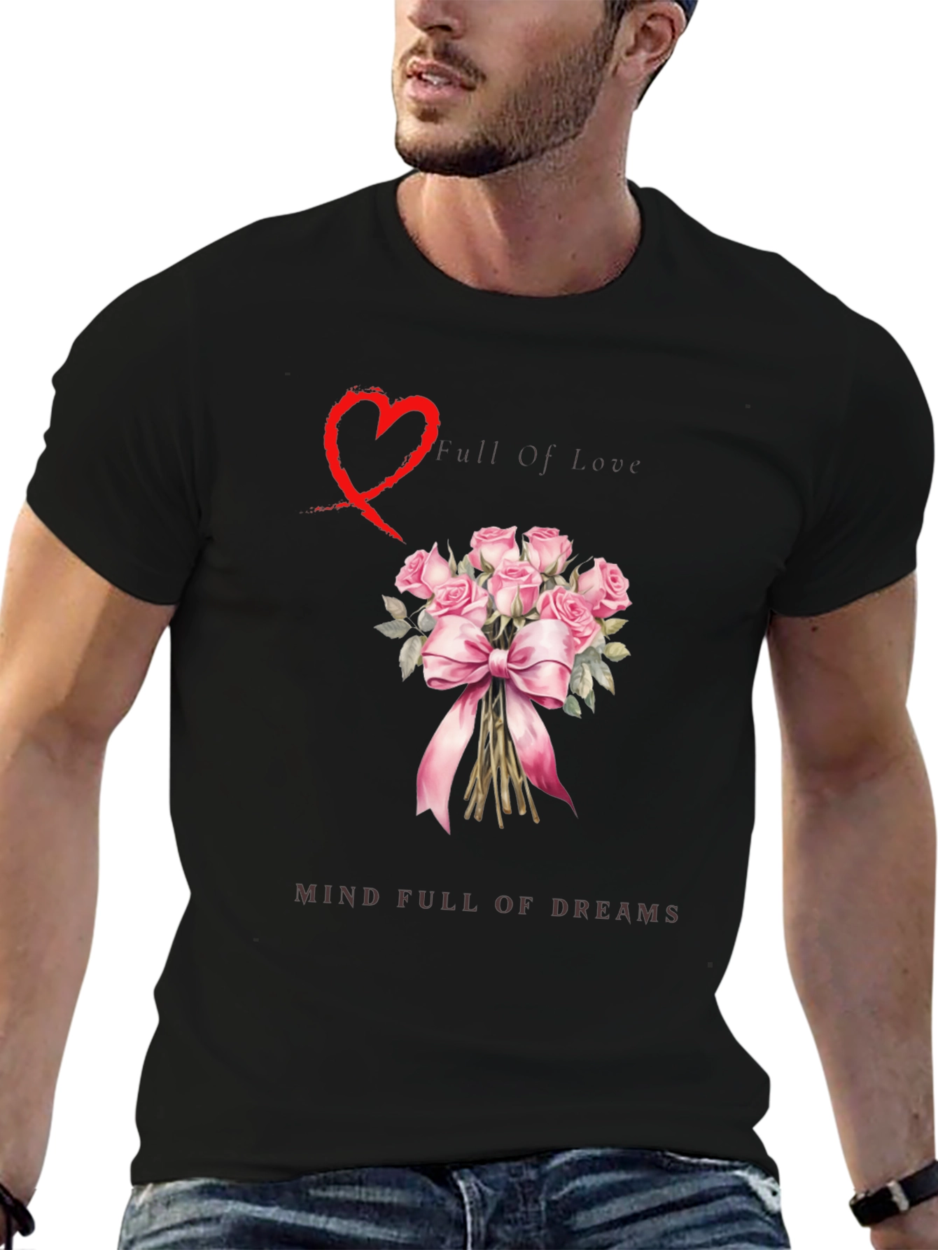 Love & Dreams Bouquet Graphic T-Shirt