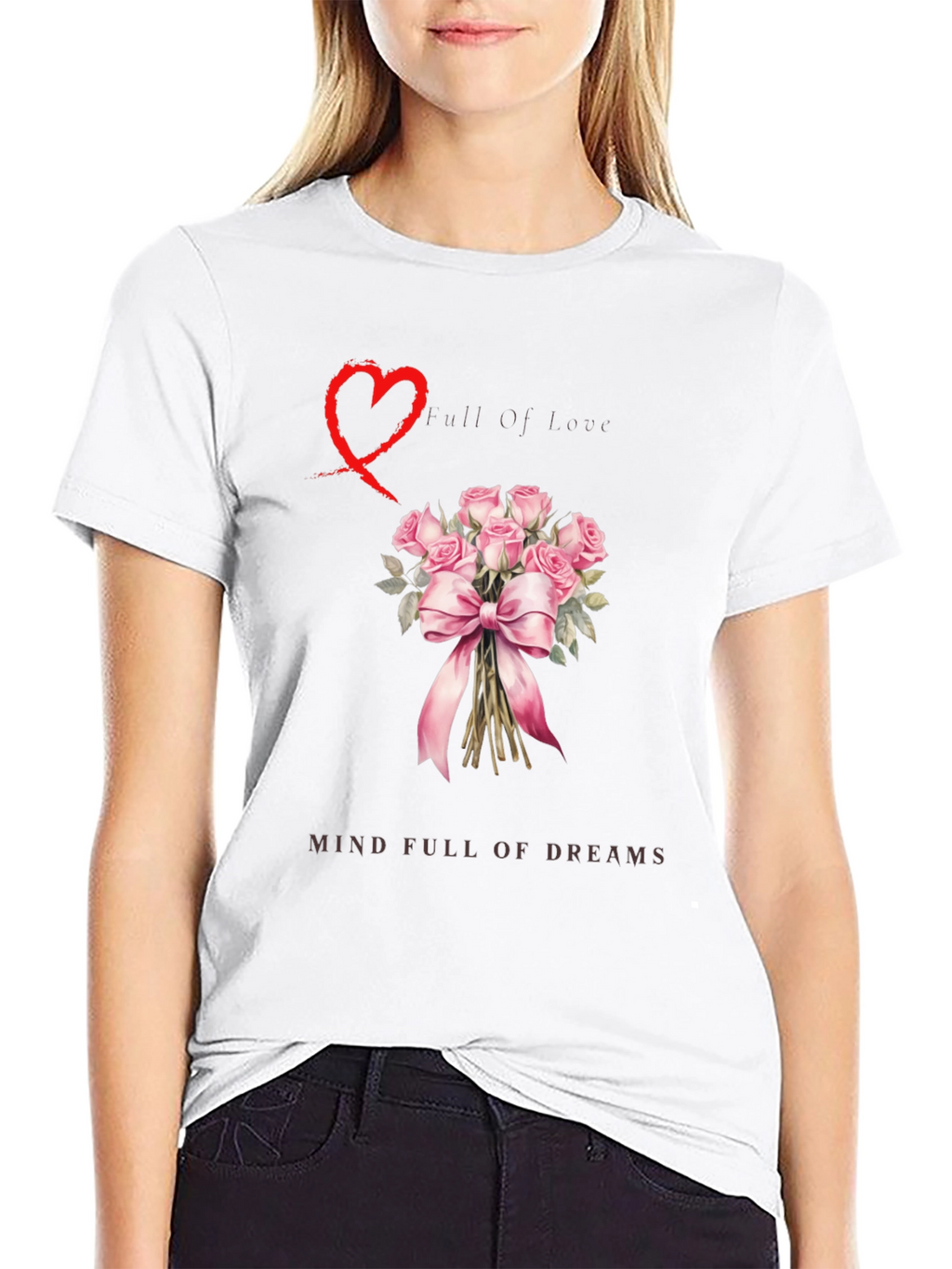Love & Dreams Bouquet Graphic T-Shirt