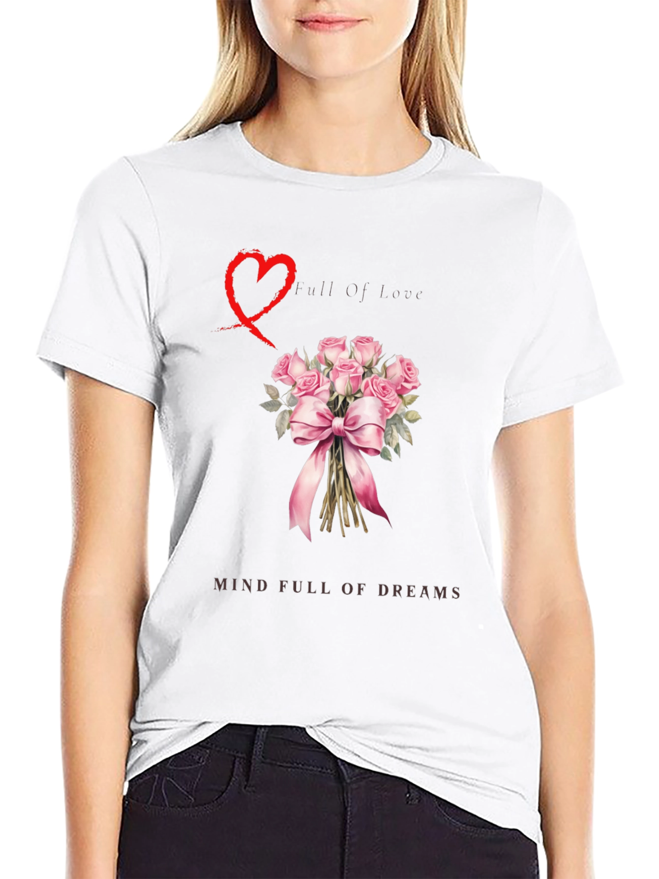 Love & Dreams Bouquet Graphic T-Shirt