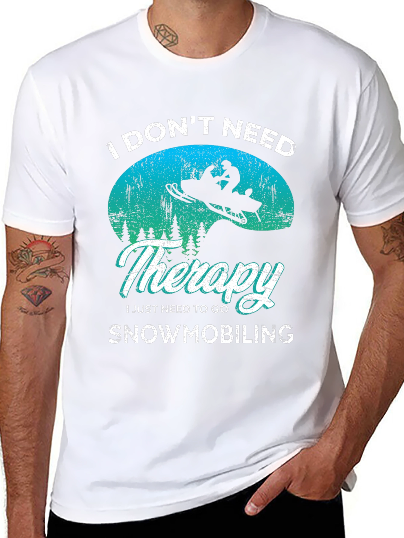 Snowmobiling Therapy T-Shirt
