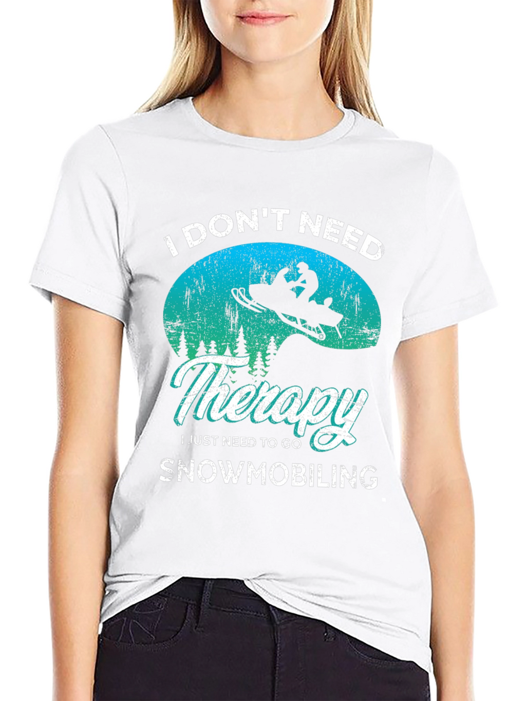 Snowmobiling Therapy T-Shirt