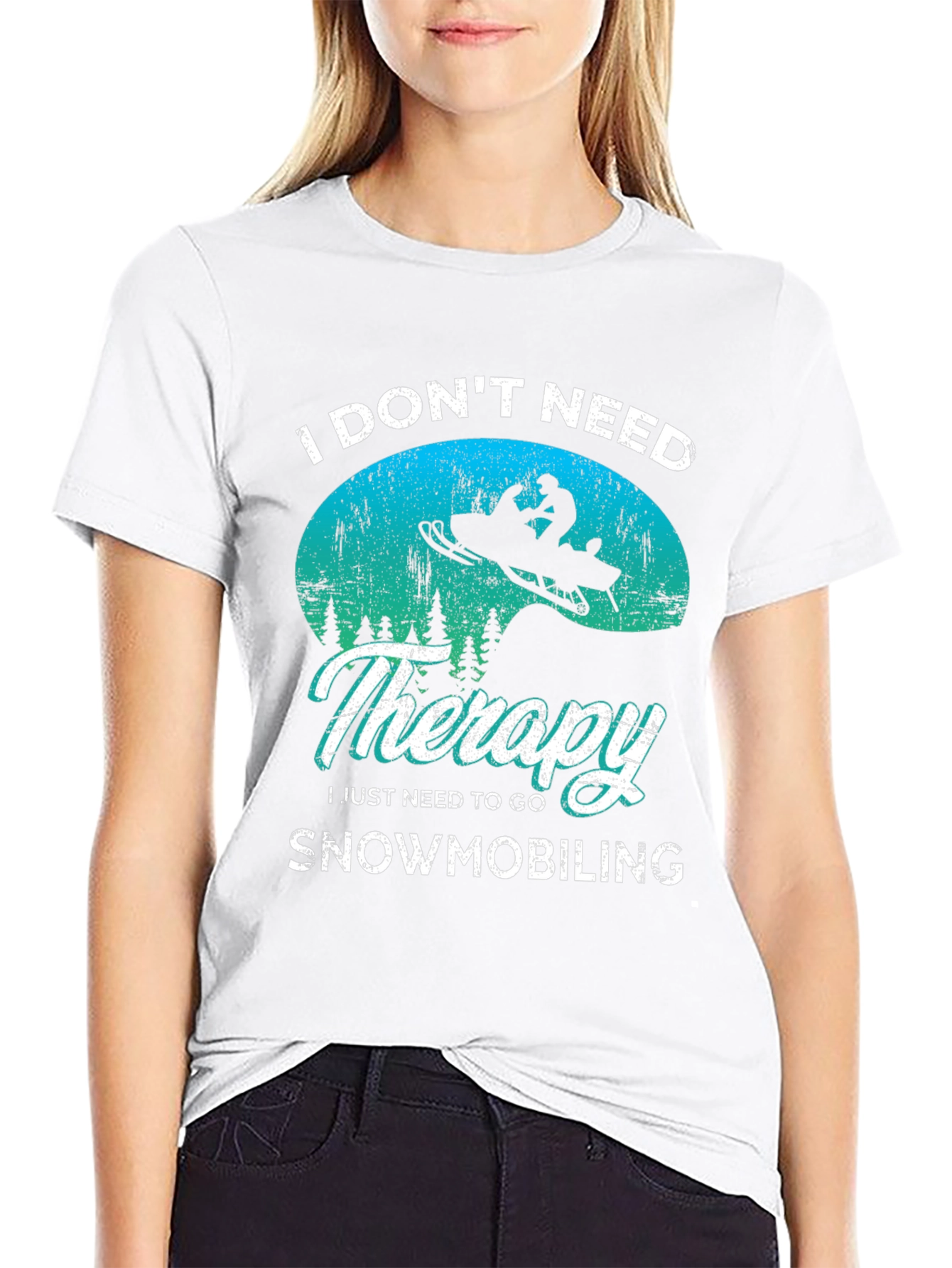 Snowmobiling Therapy T-Shirt