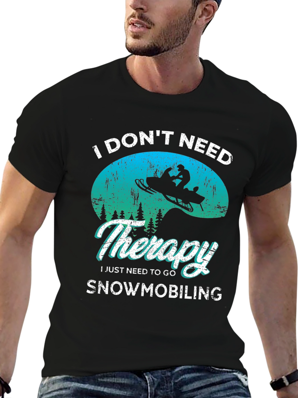 Snowmobiling Therapy T-Shirt